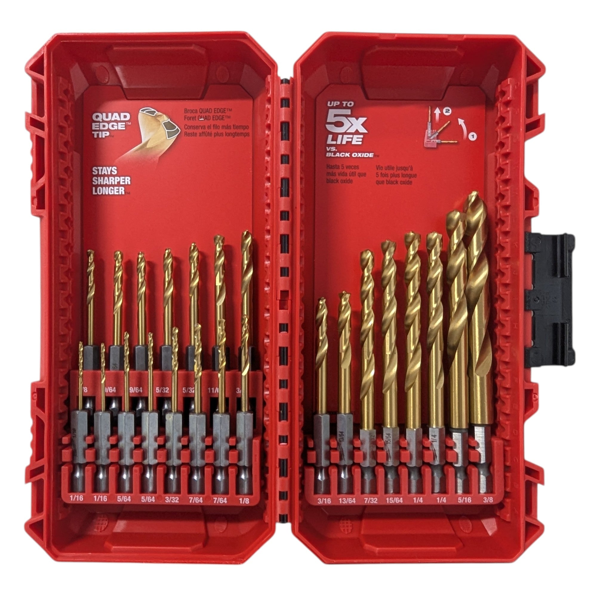 Milwaukee (48-89-4631) SHOCKWAVE IMPACT DUTY Titanium Twist Drill Bit Set (23-Piece)