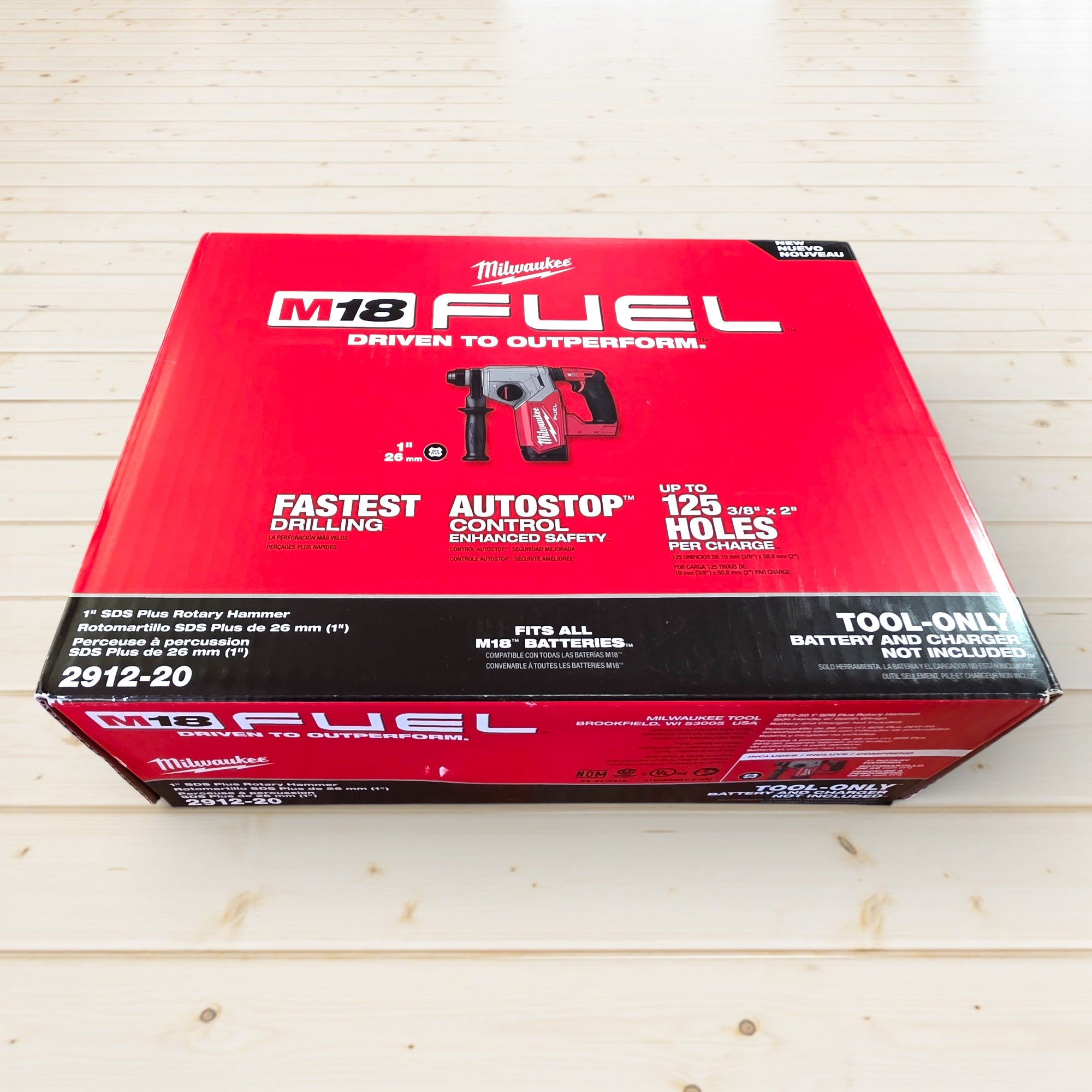 Milwaukee (2912-20) M18 FUEL 18V Lithium-Ion Brushless Cordless 1 in. SDS-Plus Rotary Hammer (Tool-Only)