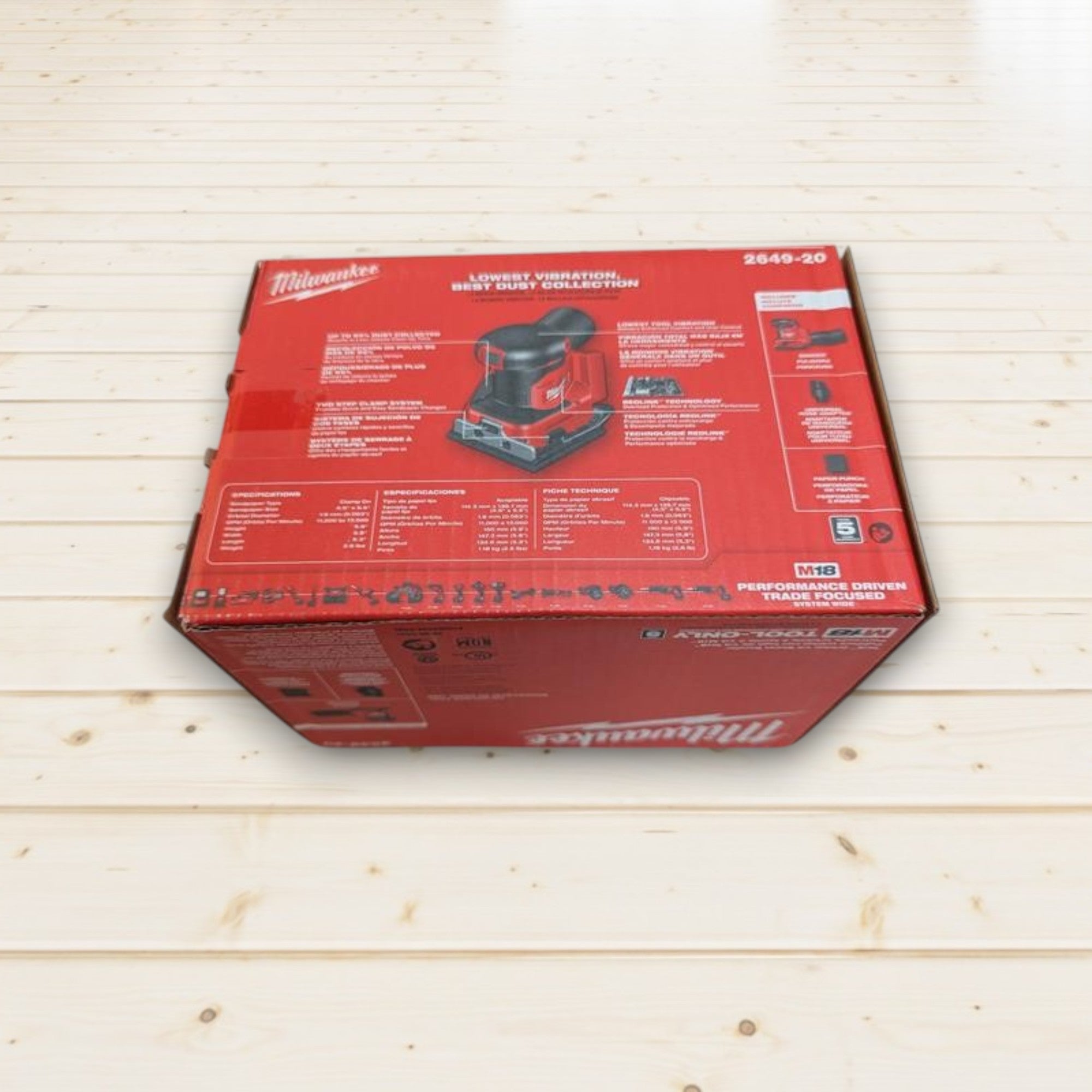 Milwaukee (2649-20) M18 18V Lithium-Ion Cordless 1/4 in. Sheet Sander (Tool-Only)