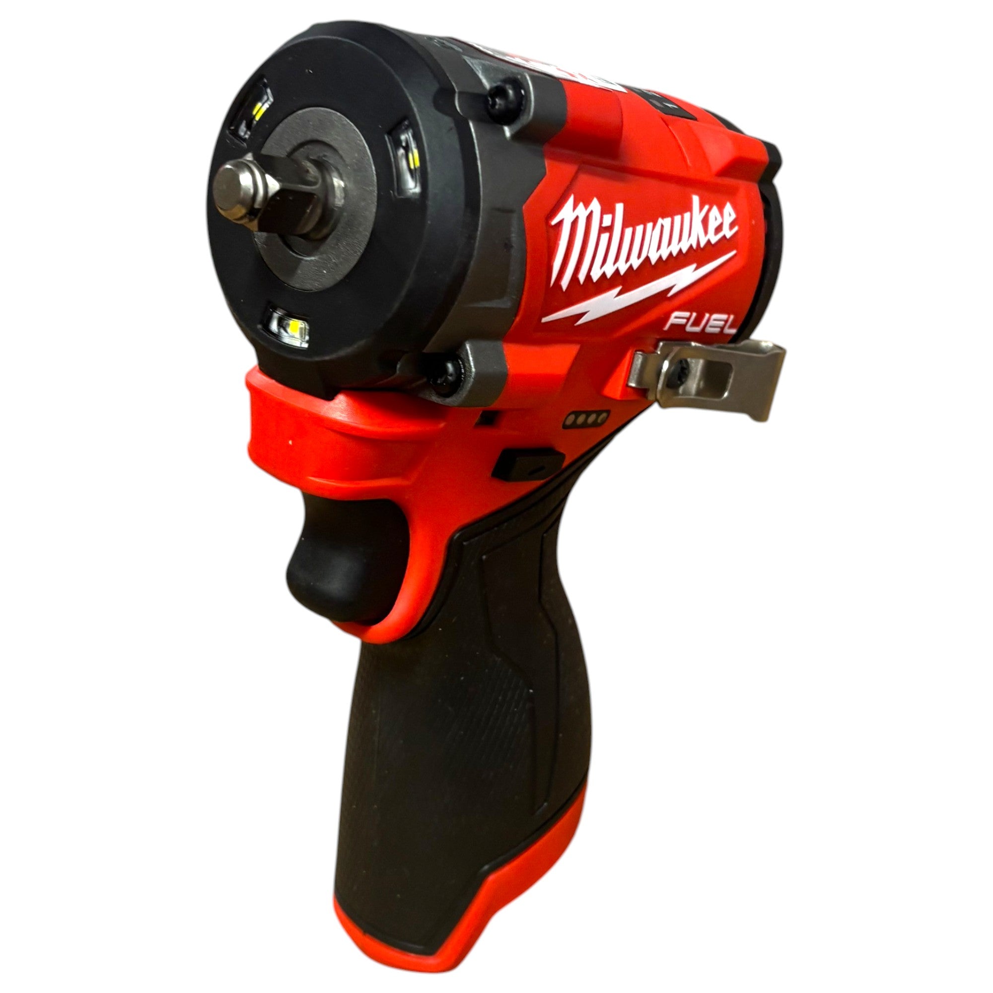 Milwaukee (2562-22) M12 FUEL 12V Li-Ion Brushless Cordless Stubby 3/8 in. Impact Wrench Kit w/(1) 5.0Ah & (1) 2.5 Ah High Output Batteries