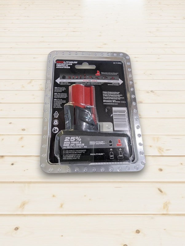 Milwaukee (48-11-2450) M12 12-Volt Lithium-Ion XC High Output 5.0 Ah Battery Pack
