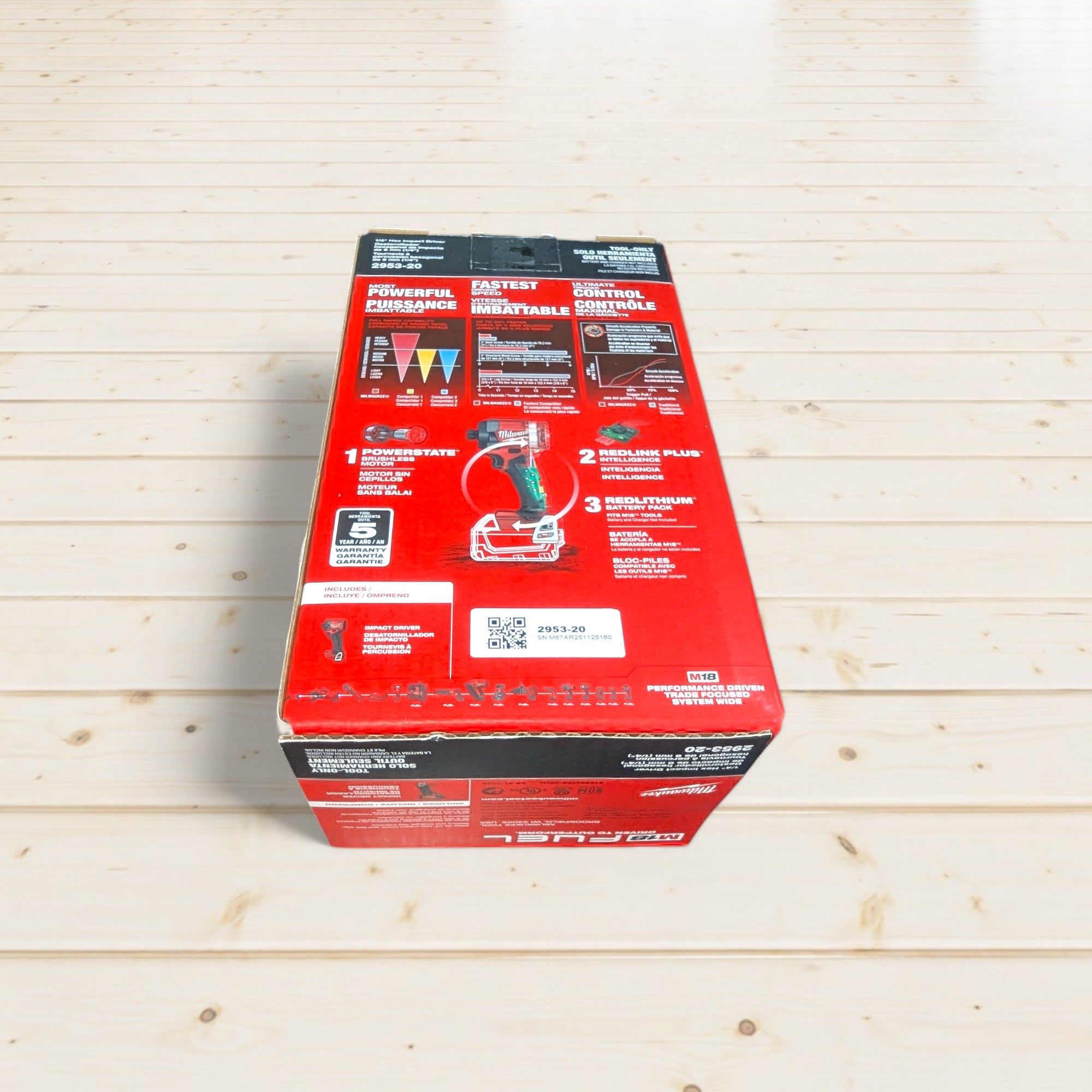 Milwaukee (2953-20) M18 FUEL 18V Lithium-Ion Brushless Cordless 1/4 in. Hex Impact Driver (Tool-Only)