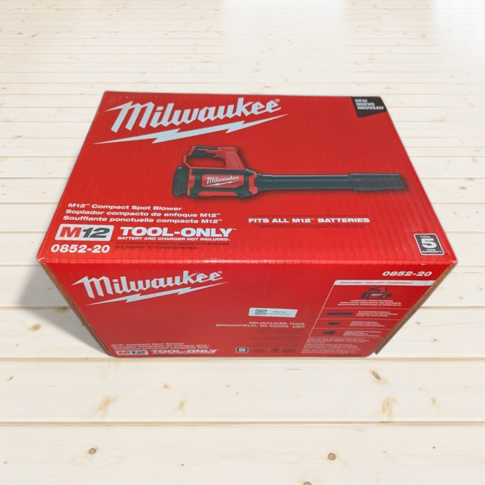 Milwaukee (0852-20) M12 12V Lithium-Ion Cordless Compact Spot Blower (Tool-Only)