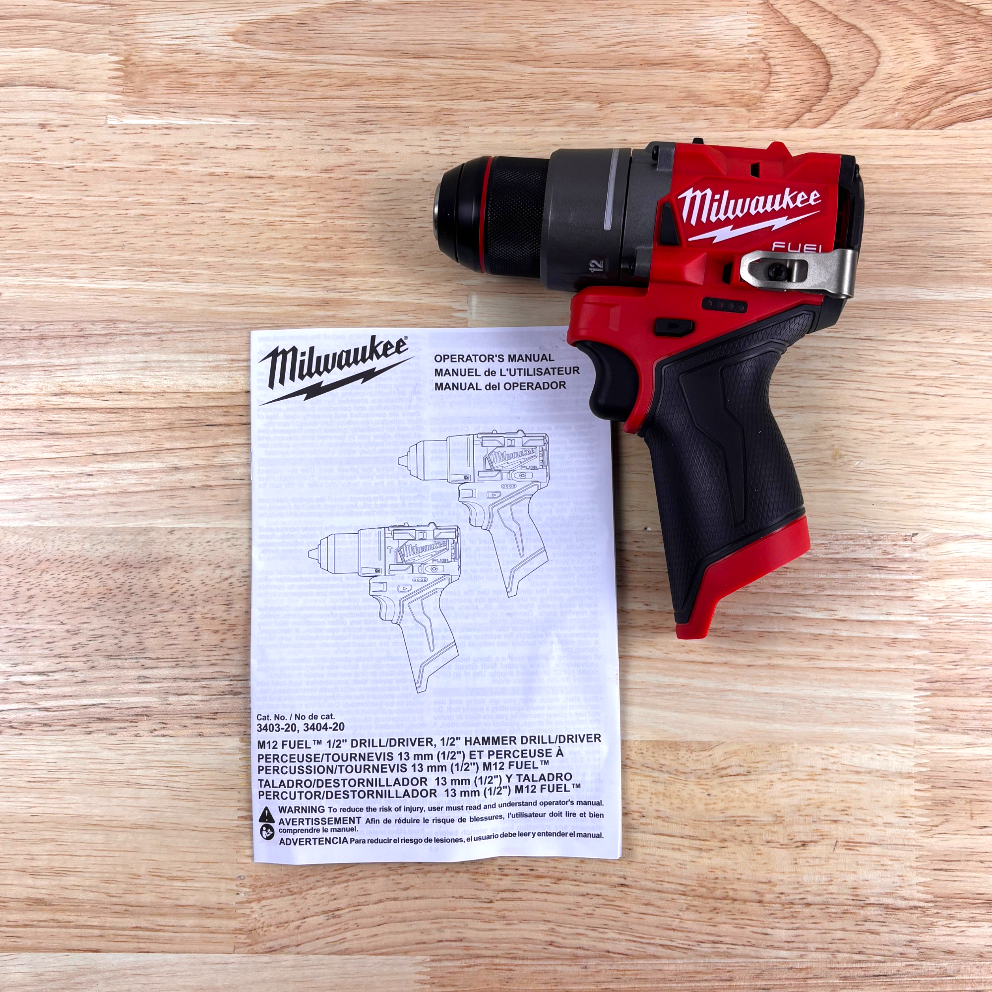 Milwaukee (3403-20) M12 FUEL 12V Lithium-Ion Brushless Cordless 1/2 in. Drill Driver - genuine, brand new in secure, non-retail packaging