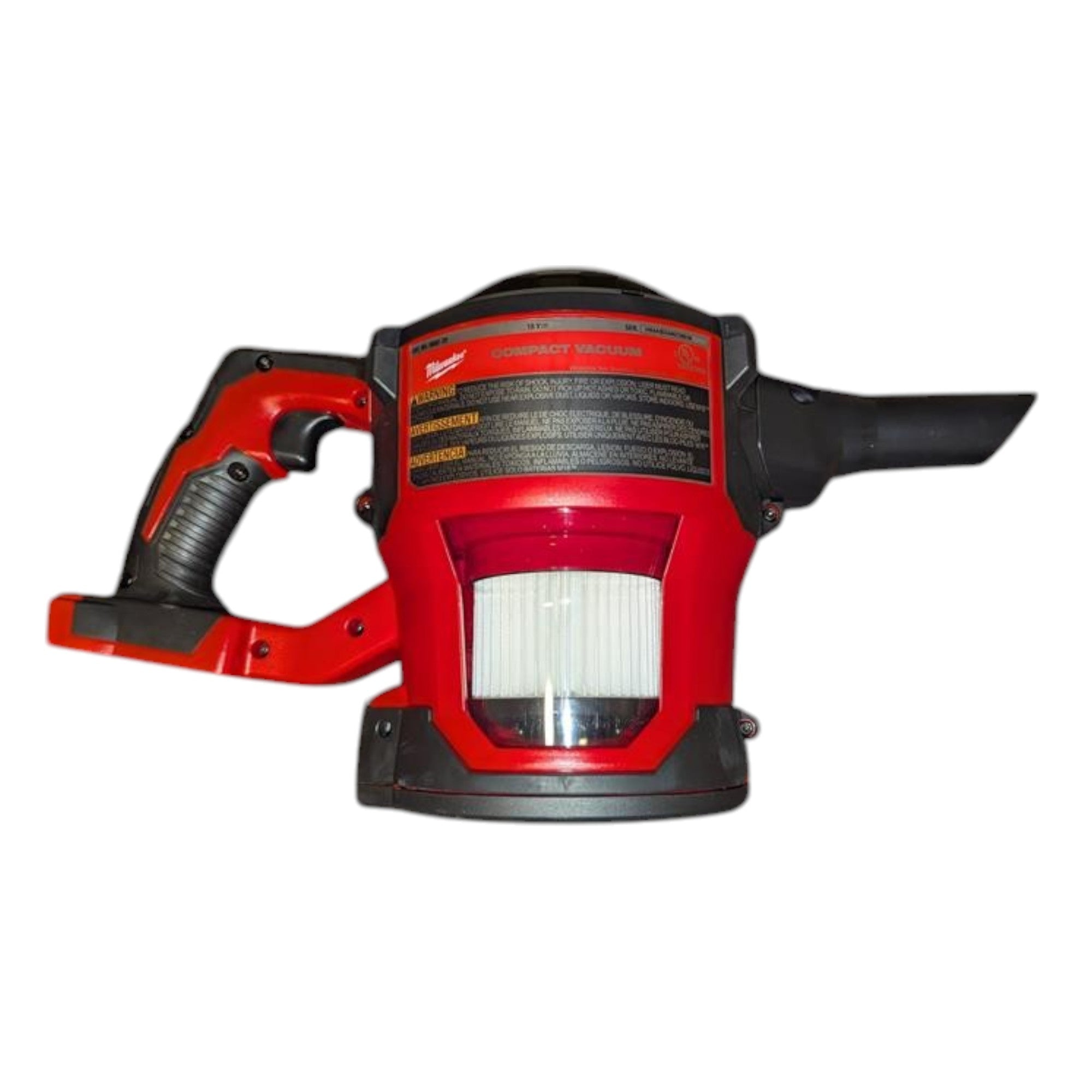 Milwaukee (0882-20) Bagless M18 18-Volt Lithium-Ion Cordless HEPA Compact Handheld Vacuum (Tool-Only)