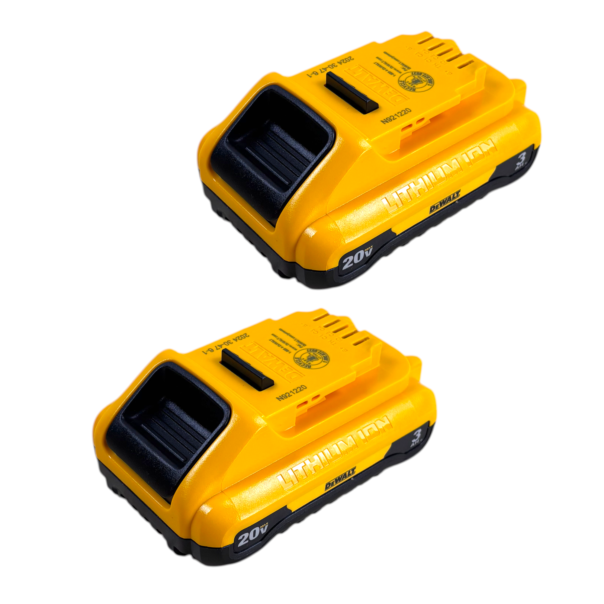 DEWALT (DCB230-2) 20V MAX Compact Lithium-Ion 3.0Ah Battery Pack (2 Pack)