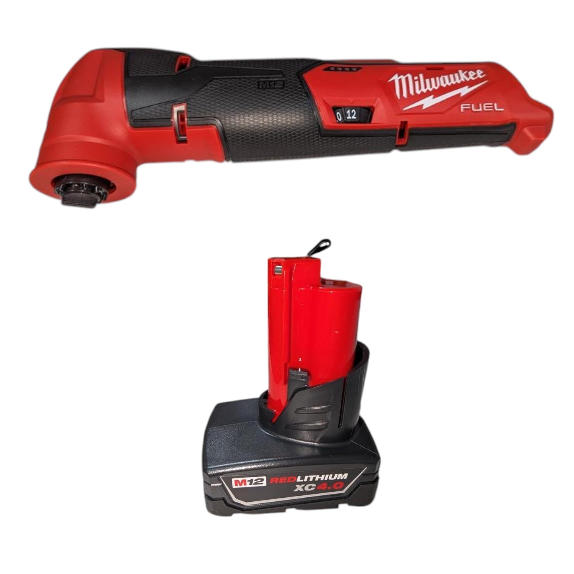 Milwaukee (2526-21XC) M12 FUEL 12V Lithium-Ion Cordless Oscillating Multi-Tool Kit with 4.0 Ah Battery, Charger, Accessories and Tool Bag