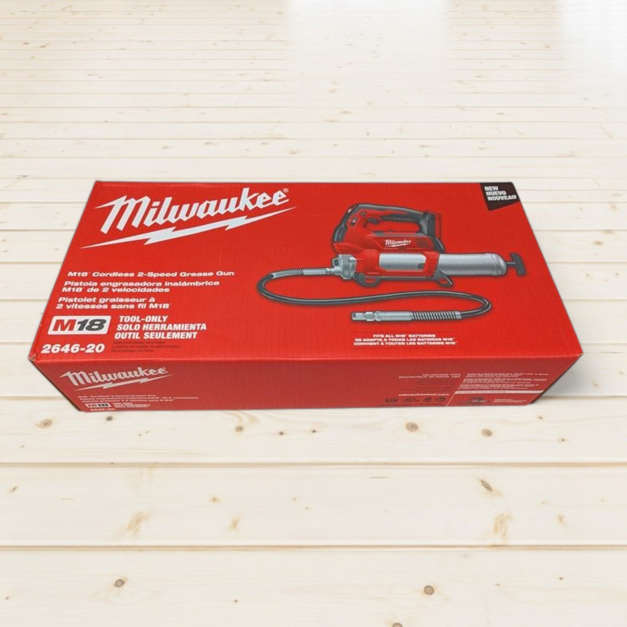 Milwaukee (2646-20) M18 18V Lithium-Ion Cordless Grease Gun 2-Speed (Tool-Only)