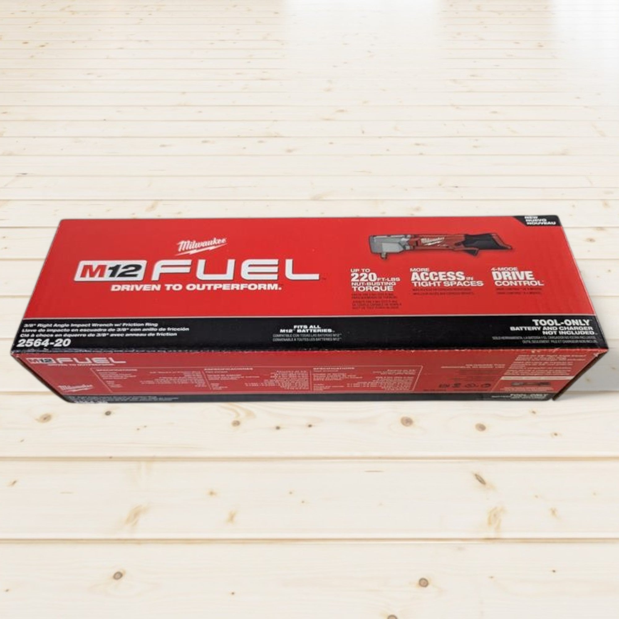 Milwaukee (2564-20) M12 FUEL 12V Lithium-Ion Brushless Cordless 3/8 in. Right Angle Impact Wrench (Tool-Only)