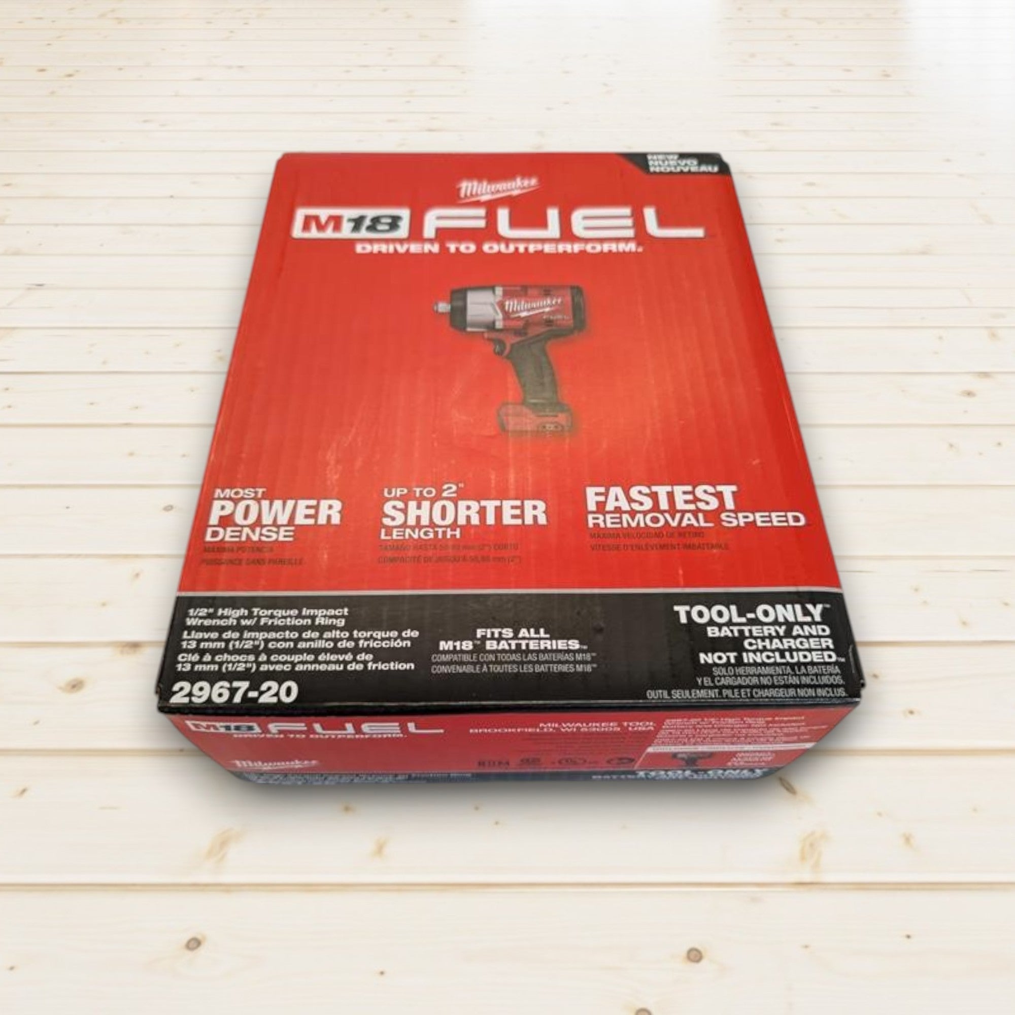 Milwaukee (2967-20) M18 FUEL 18V Lithium-Ion Brushless Cordless 1/2 in. Impact Wrench with Friction Ring (Tool-Only)