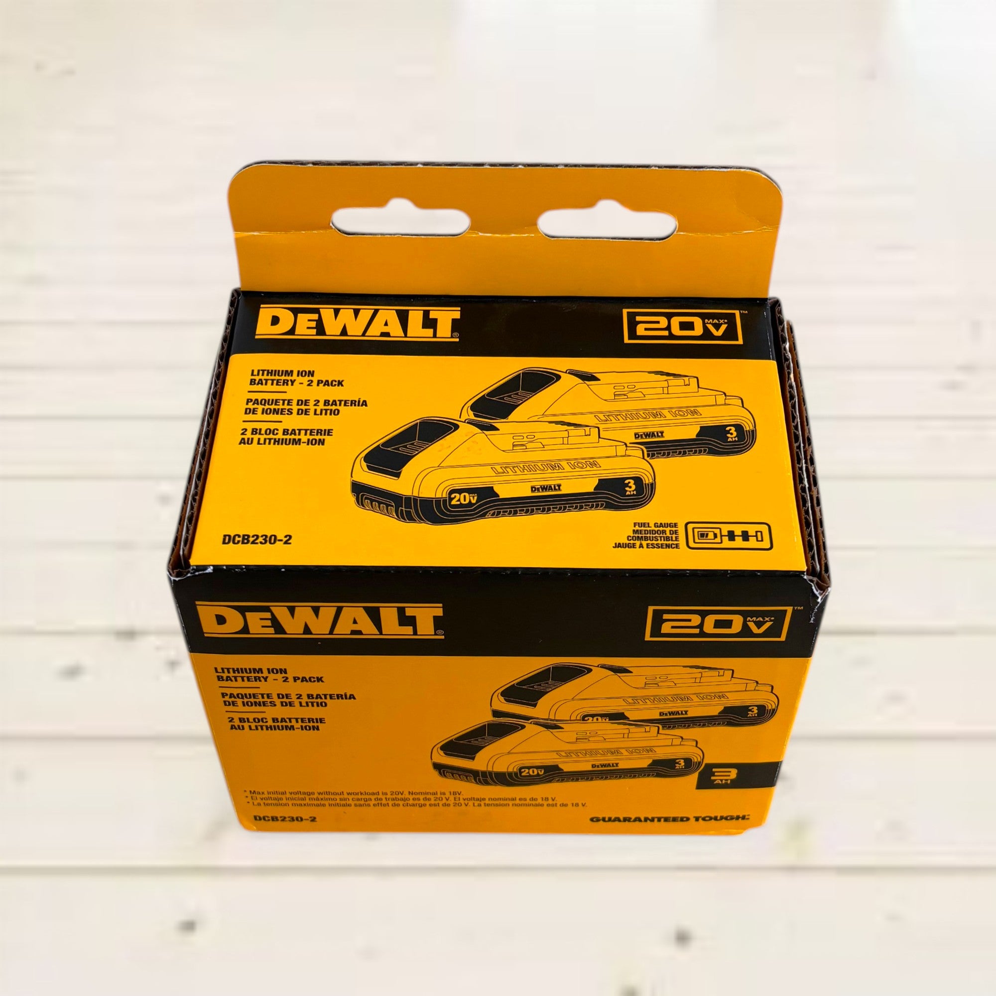 DEWALT (DCB230-2) 20V MAX Compact Lithium-Ion 3.0Ah Battery Pack (2 Pack)