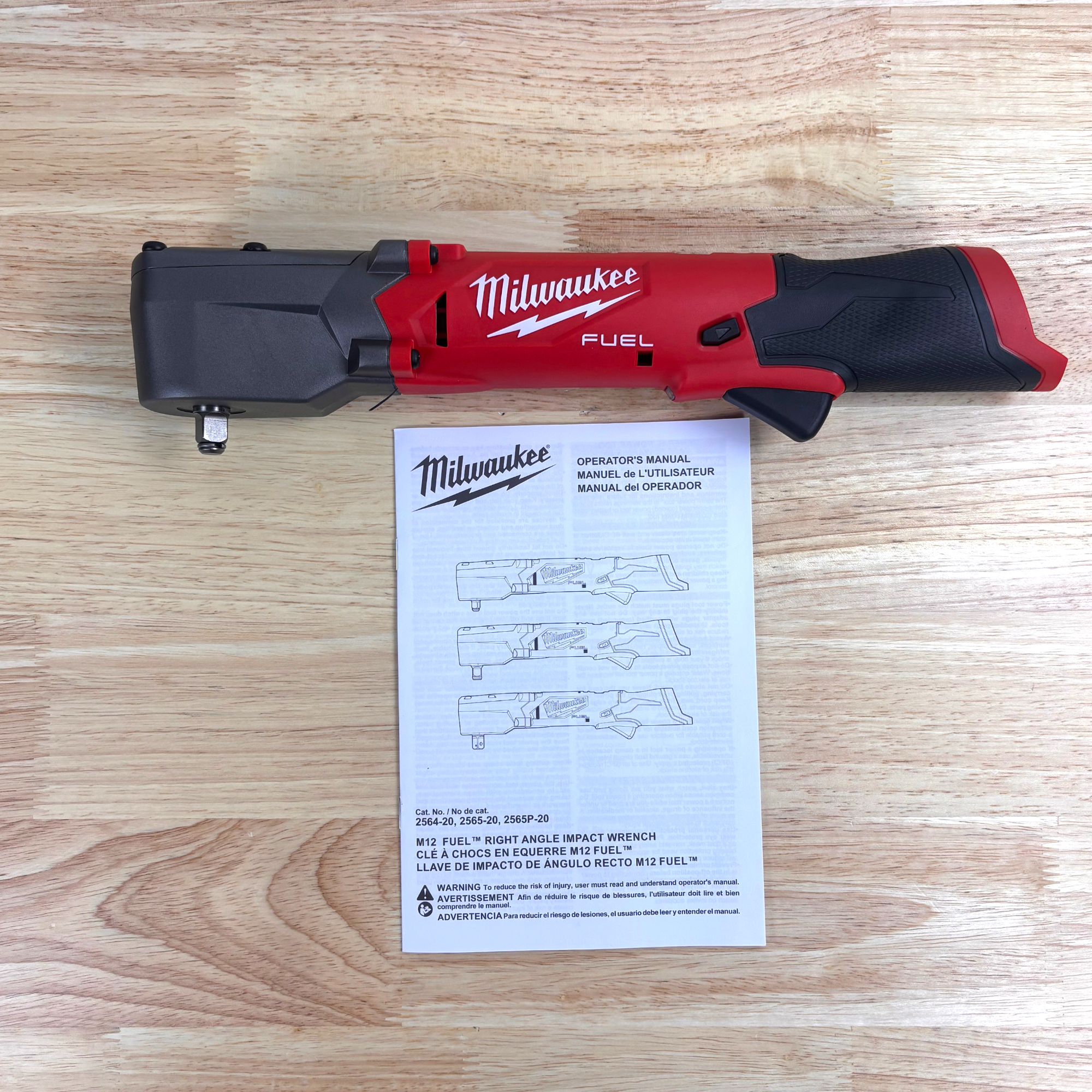 Milwaukee (2564-20) M12 FUEL 12V Lithium-Ion Brushless Cordless 3/8 in. Right Angle Impact Wrench - genuine, brand new in secure, non-retail packaging