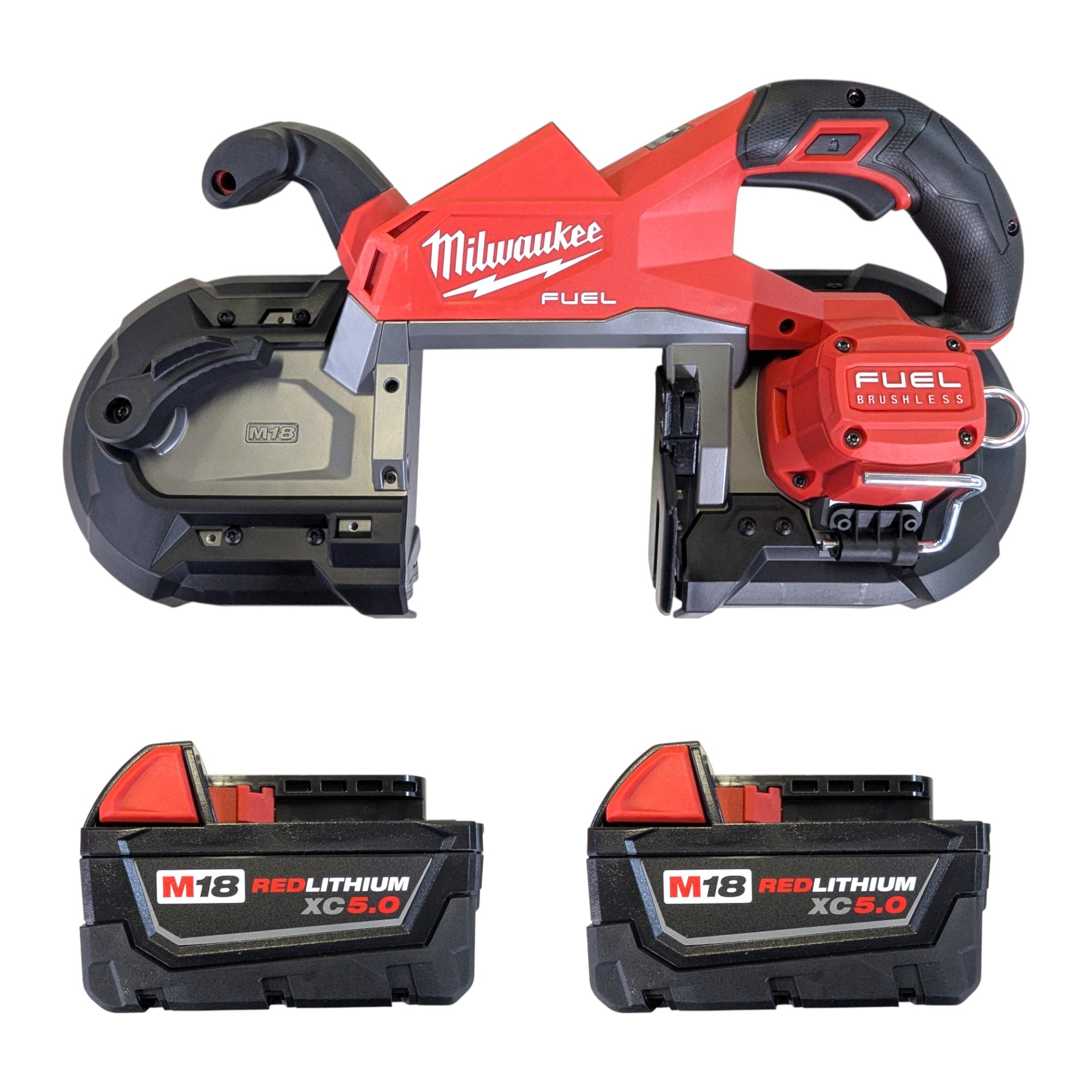 Milwaukee (2929-22) M18 FUEL 18V Lithium-Ion Brushless Cordless Deep Cut Band Saw with (2) M18 REDLITHIUM XC5.0 Battery and Rapid Charger