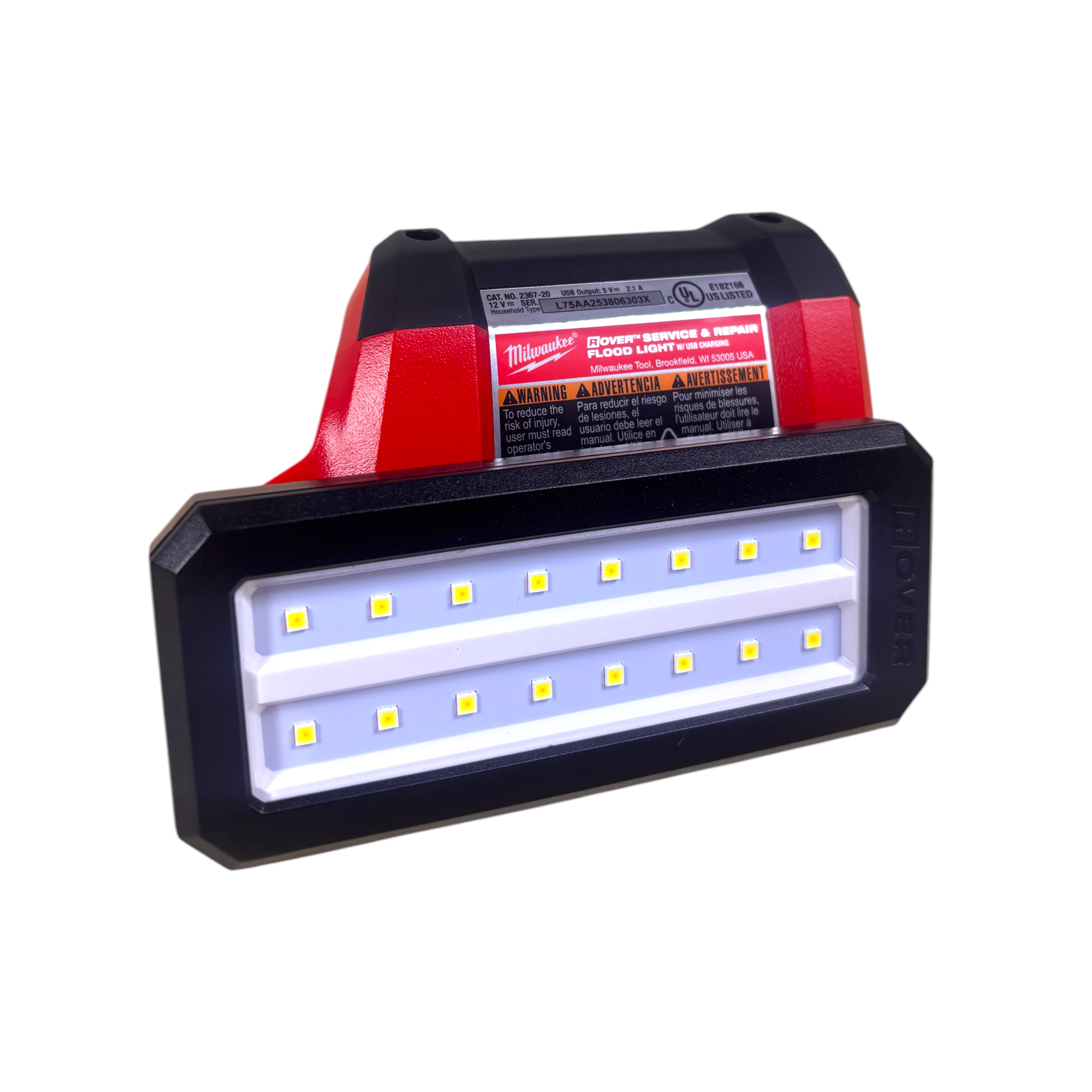 Milwaukee (2367-20) M12 ROVER Service and Repair Flood Light with USB Charging - genuine, brand new in secure, non-retail packaging