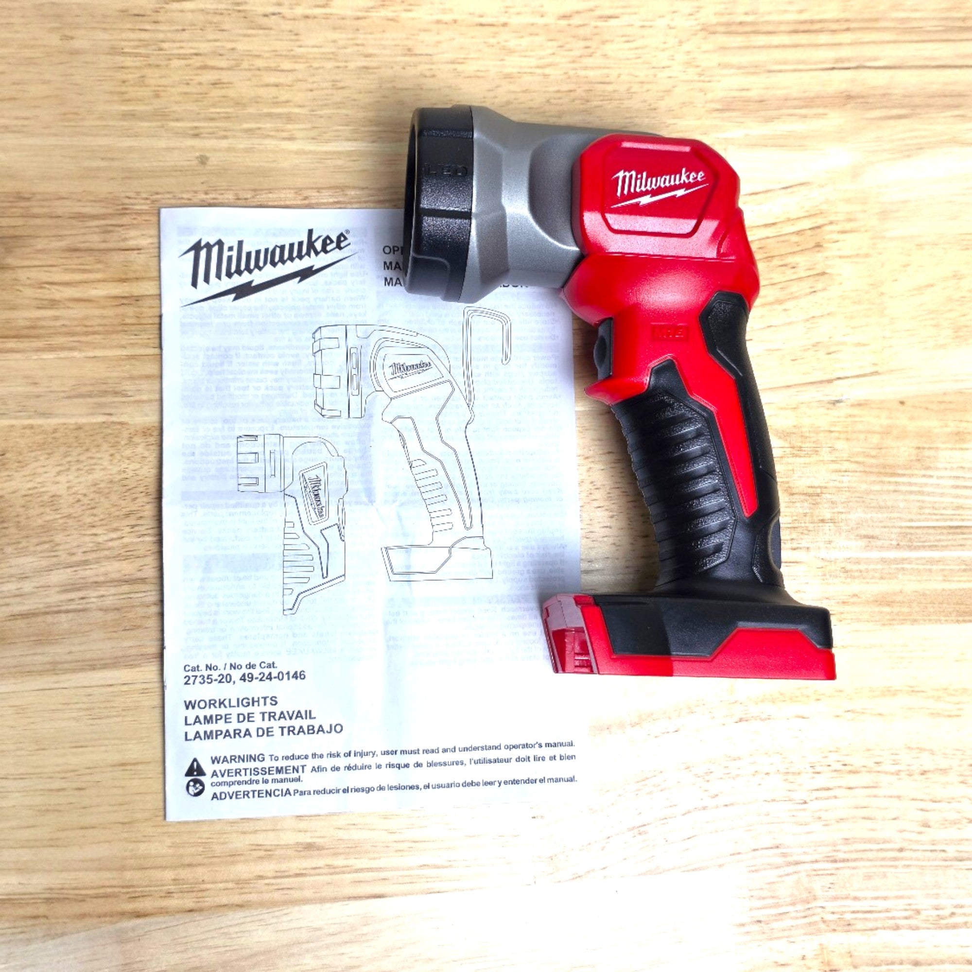Milwaukee (2735-20) M18 18-Volt Lithium-Ion Cordless 100 Lumens LED Flashlight - genuine, brand new in secure, non-retail packaging