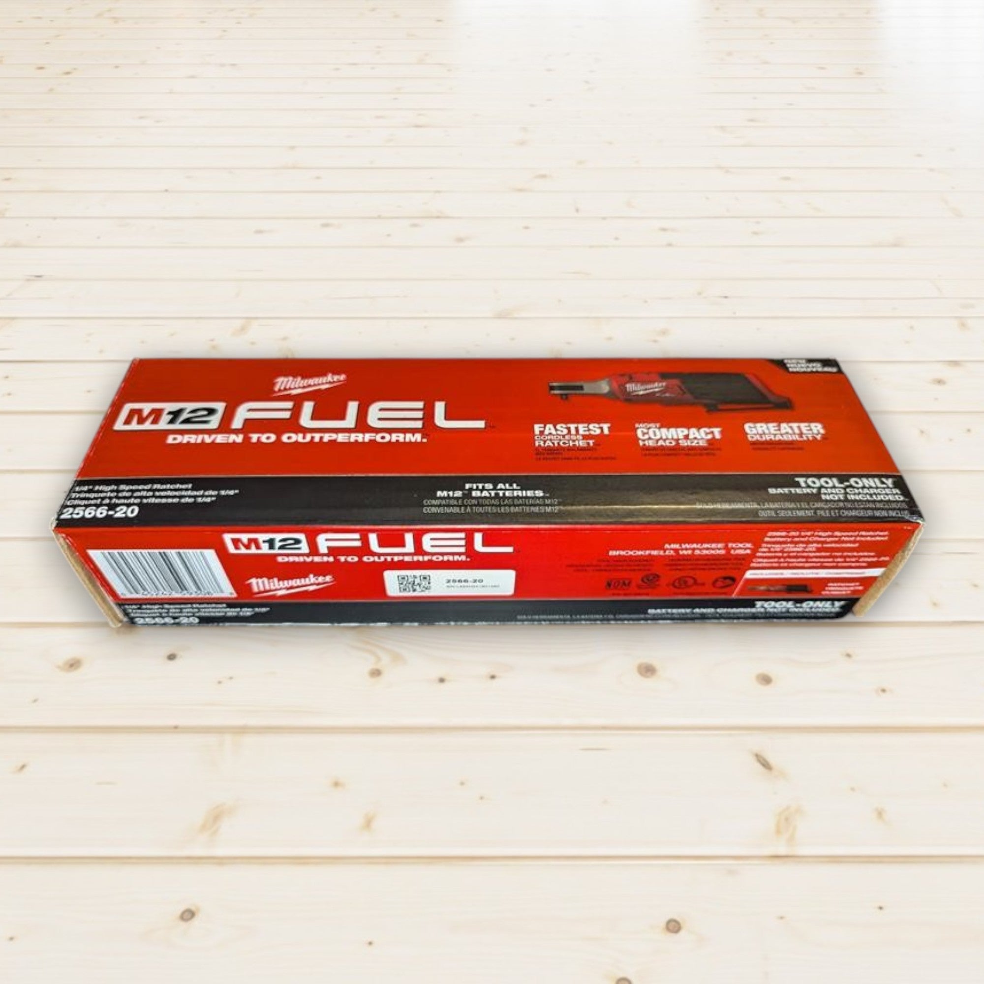 Milwaukee (2566-20) M12 FUEL 12V Lithium-Ion Brushless Cordless High Speed 1/4 in. Ratchet (Tool-Only)