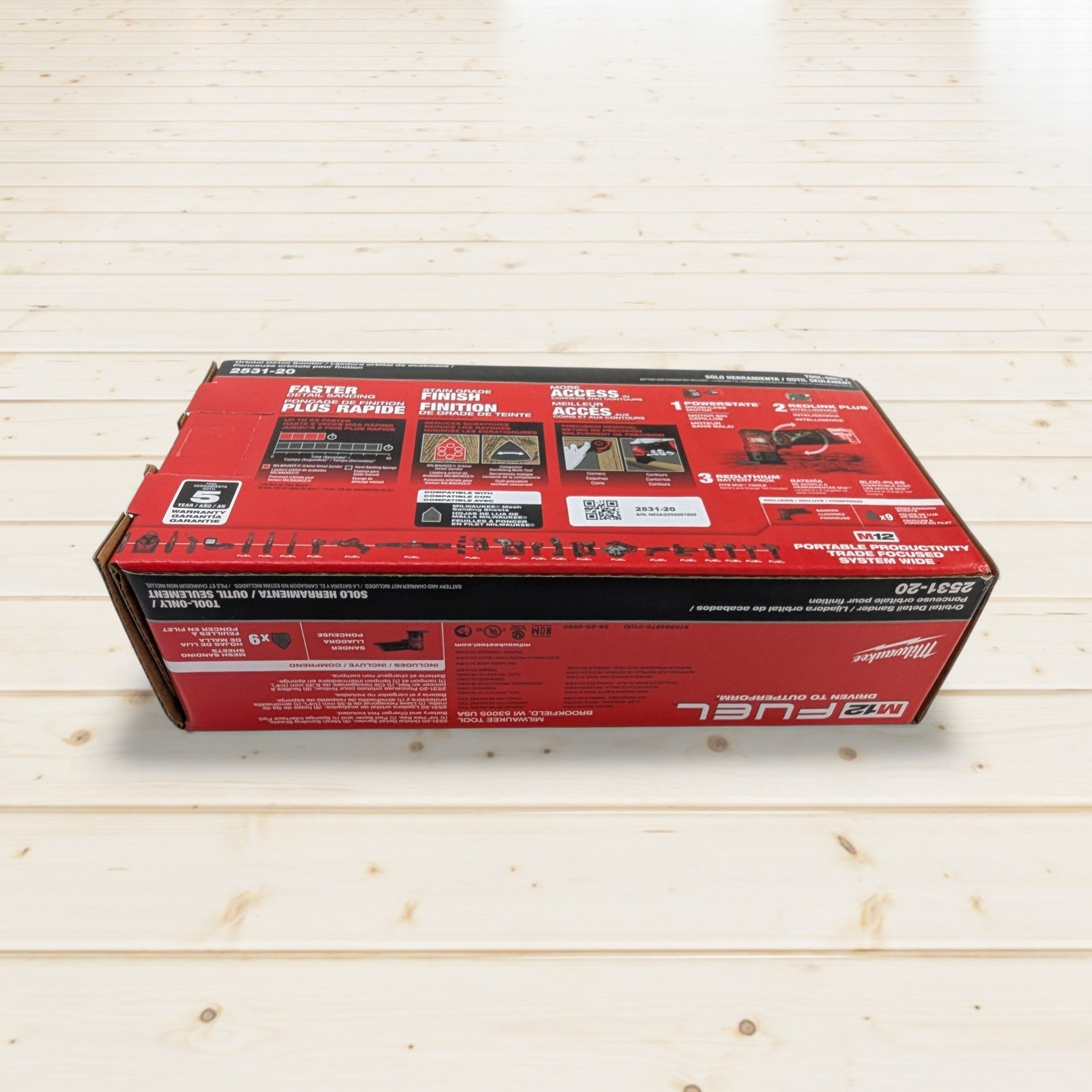 Milwaukee (2531-20) M12 FUEL 12-Volt Lithium-Ion Brushless Cordless Orbital Detail Sander (Tool-Only)