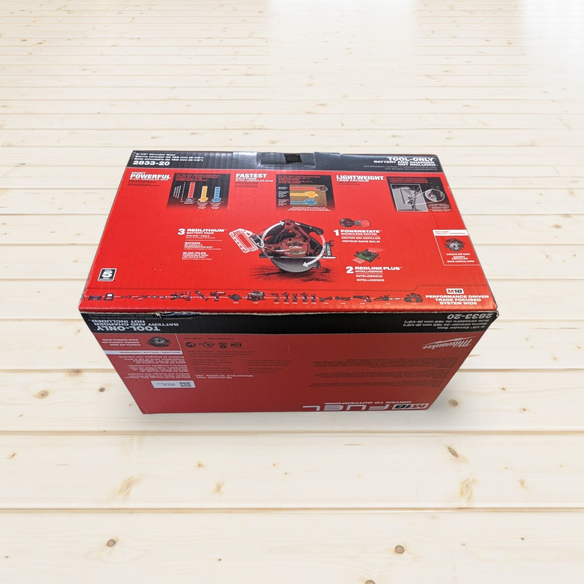 Milwaukee (2833-20) M18 FUEL 18V Lithium-Ion Brushless Cordless 6-1/2 in. Circular Saw (Tool-Only)