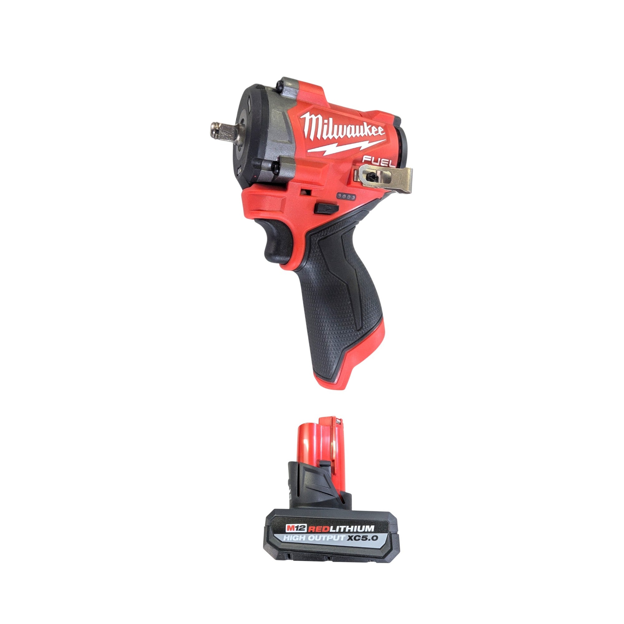 Milwaukee (2562-21) M12 FUEL 12V Li-Ion Brushless Cordless Stubby 3/8 in. Impact Wrench Kit w/(1) 5.0 Ah High Output Battery