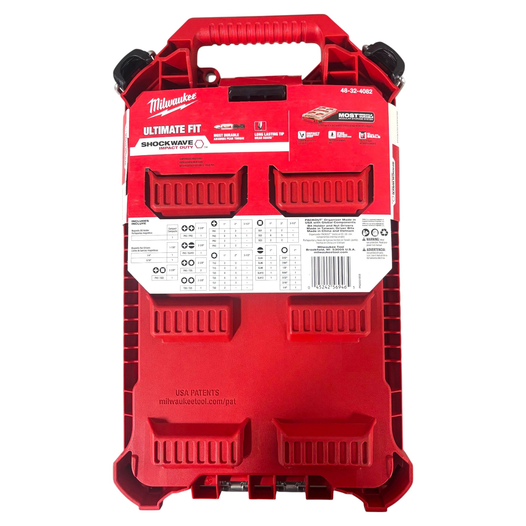 Milwaukee (48-32-4082) SHOCKWAVE Impact Duty Alloy Steel Screw Driver Bit Set with PACKOUT Case (100-Piece)