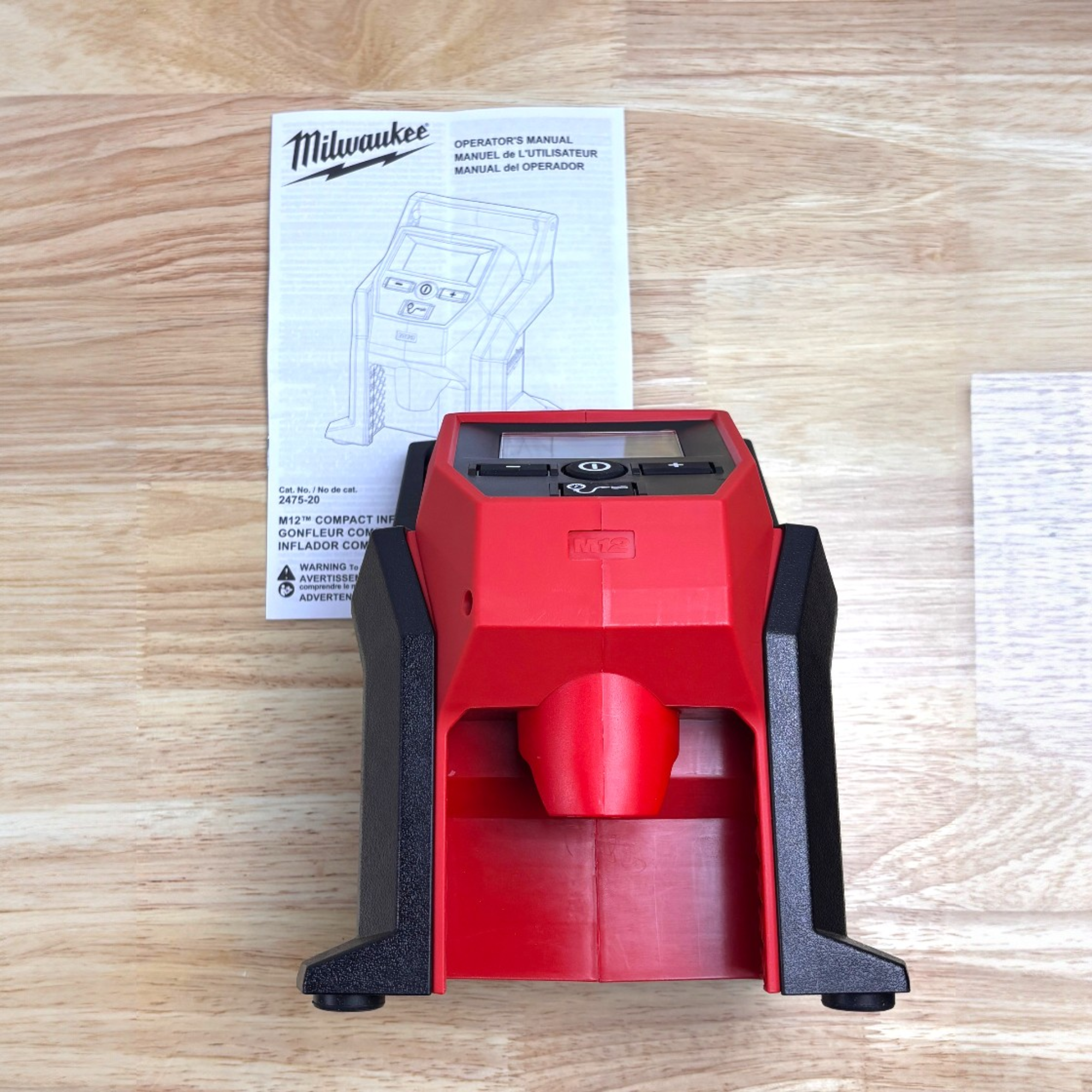 Milwaukee (2475-20) M12 12-Volt Lithium-Ion Cordless Electric Portable Inflator - genuine, brand new in secure, non-retail packaging