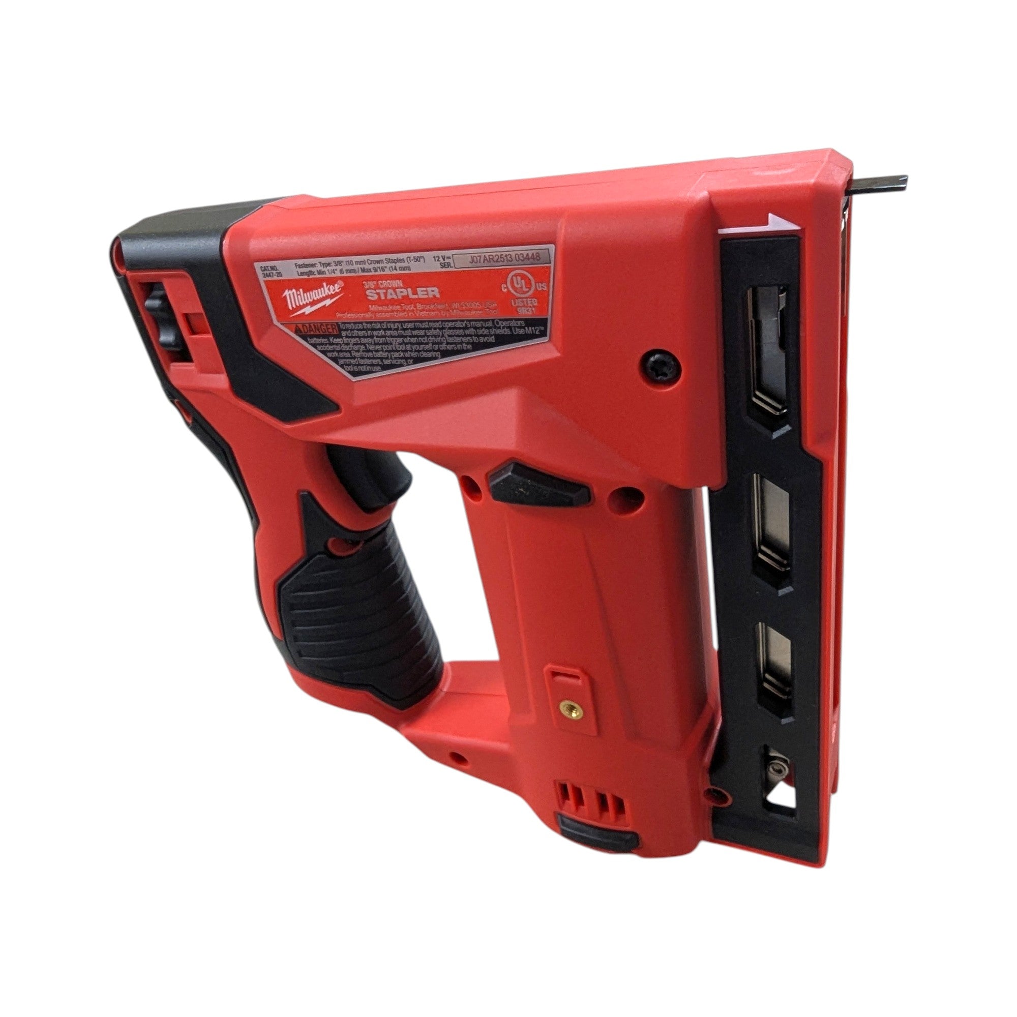 Milwaukee (2447-20) M12 12-Volt Lithium-Ion Cordless 3/8 in. Crown Stapler (Tool-Only)