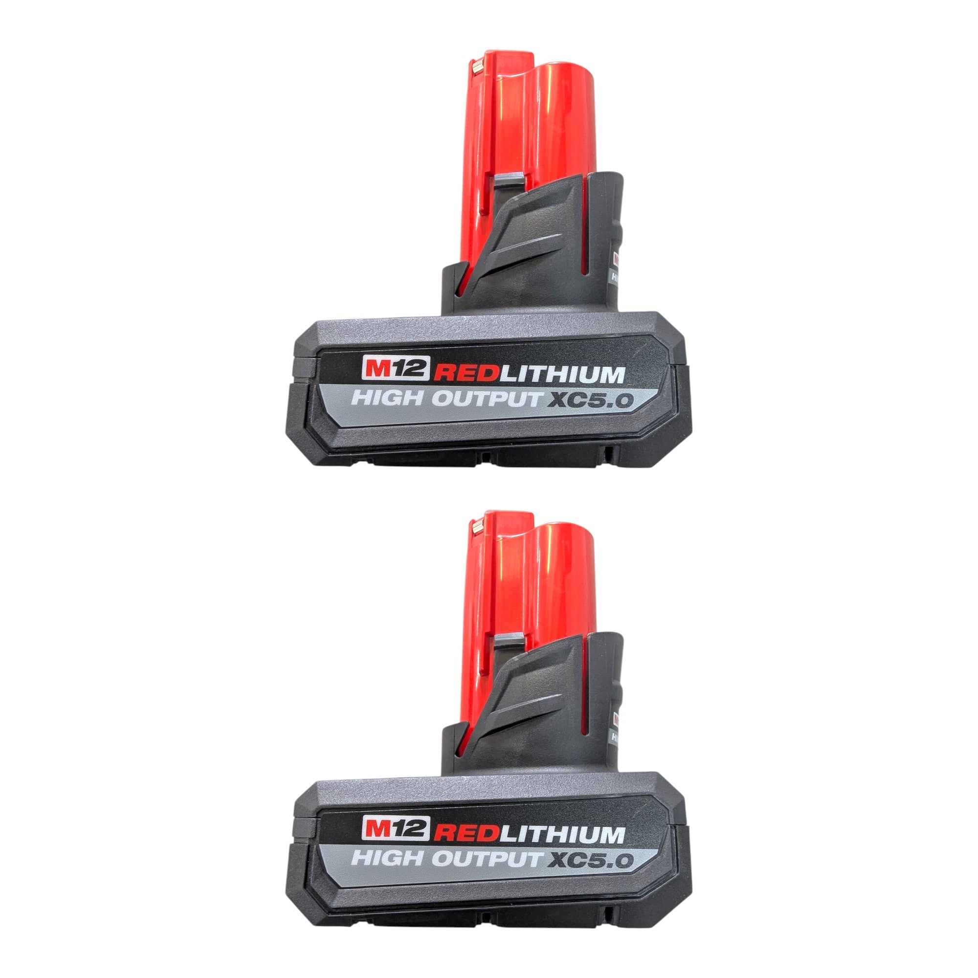 Milwaukee (48-59-2450P) M12 12V Lithium-Ion XC High Output 5.0 Ah Battery Pack (2-Pack) Starter Kit with Charger