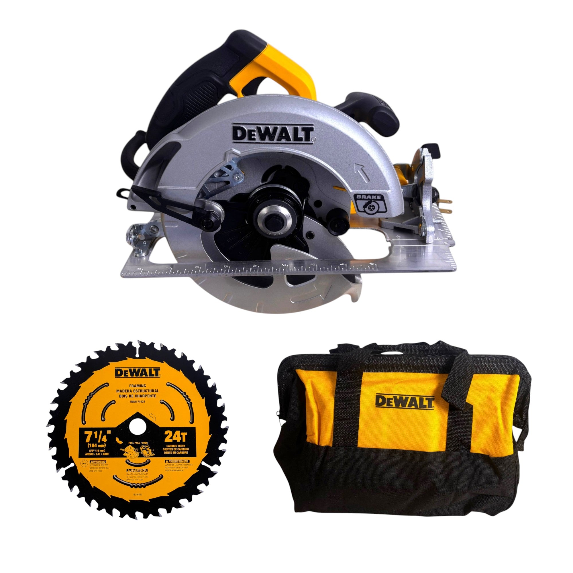 DEWALT (DWE575SB) 15 Amp 7-1/4 in. Lightweight Circular Saw with Electric Brake
