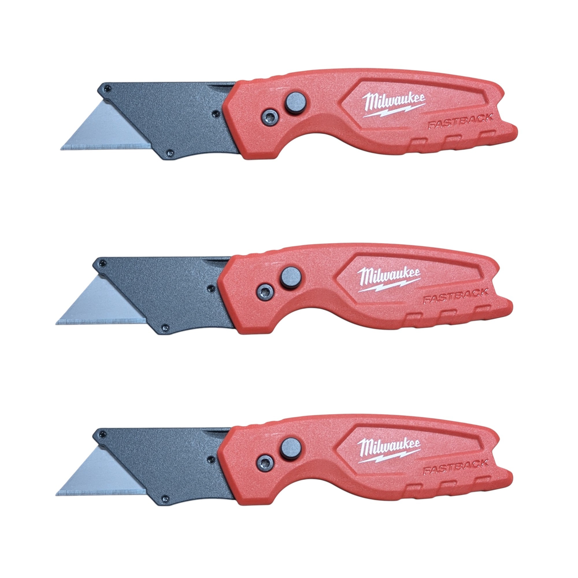 Milwaukee (48-22-1500PA) FASTBACK Compact Folding Utility Knife with General Purpose Blade (3-Pack)