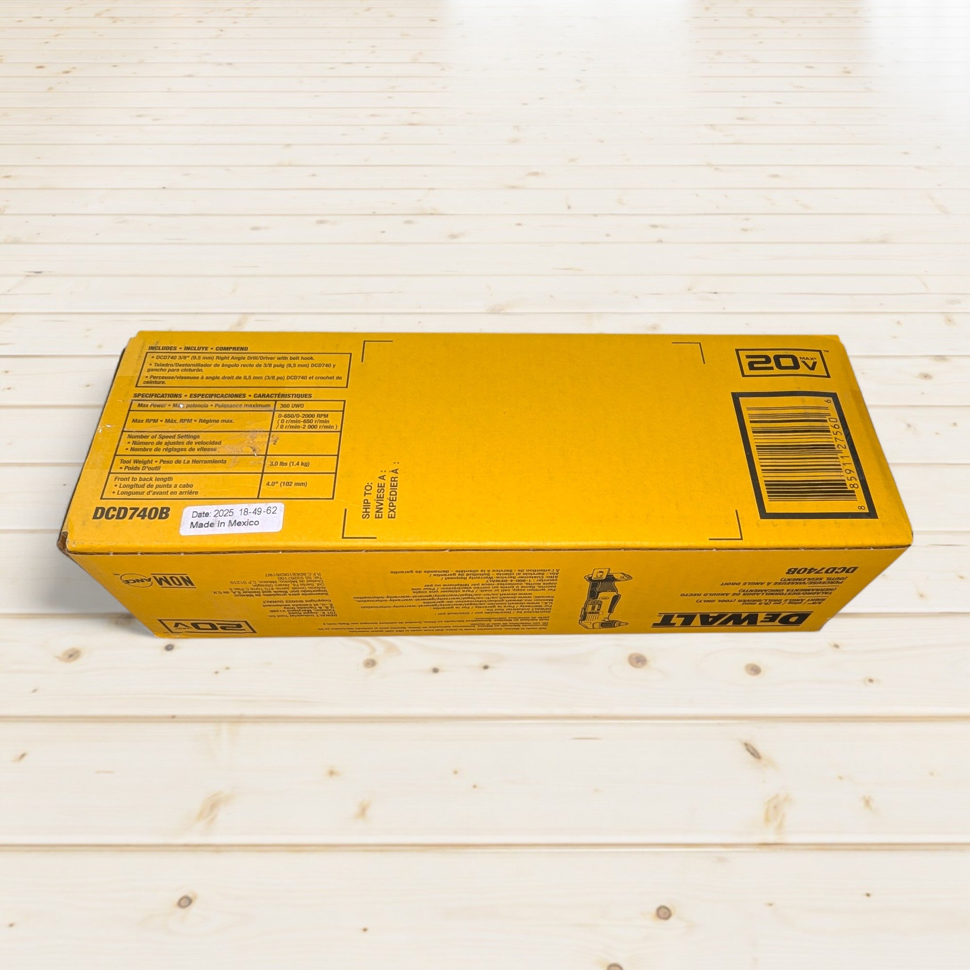 DEWALT (DCD740B) 20V MAX Cordless 3/8 in. Right Angle Drill/Driver (Tool Only)