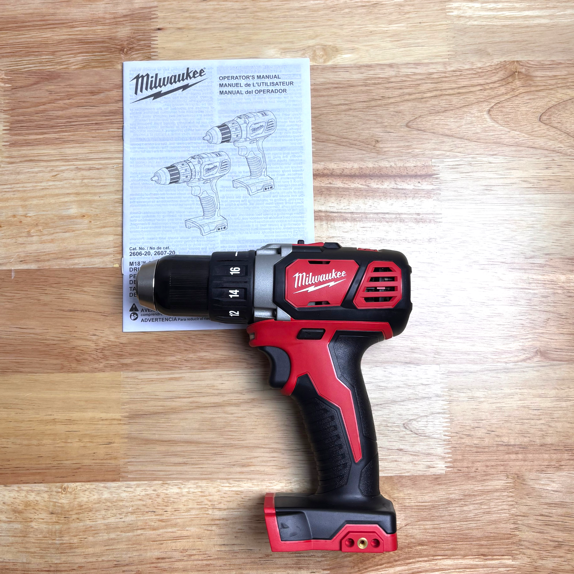 Milwaukee (2606-20) M18 18V Lithium-Ion Cordless 1/2 in. Drill Driver - genuine, brand new in secure, non-retail packaging