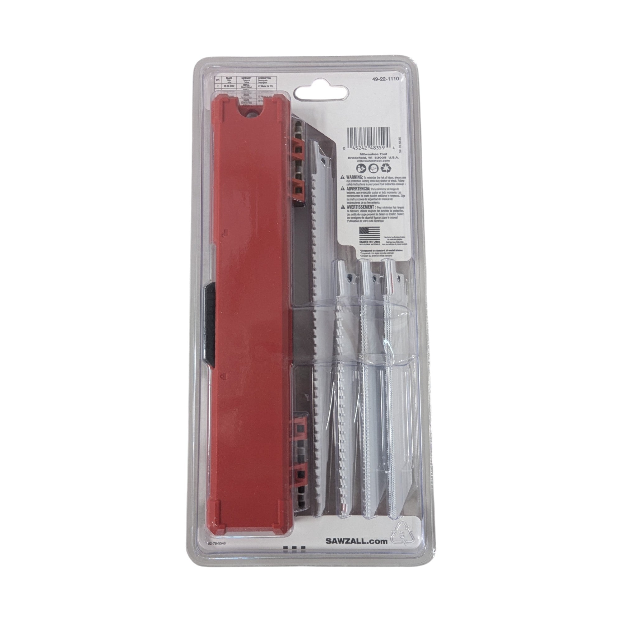 Milwaukee (49-22-1110) SAWZALL Wood and Metal Cutting Bi-Metal Reciprocating Saw Blade Set (10-Piece)