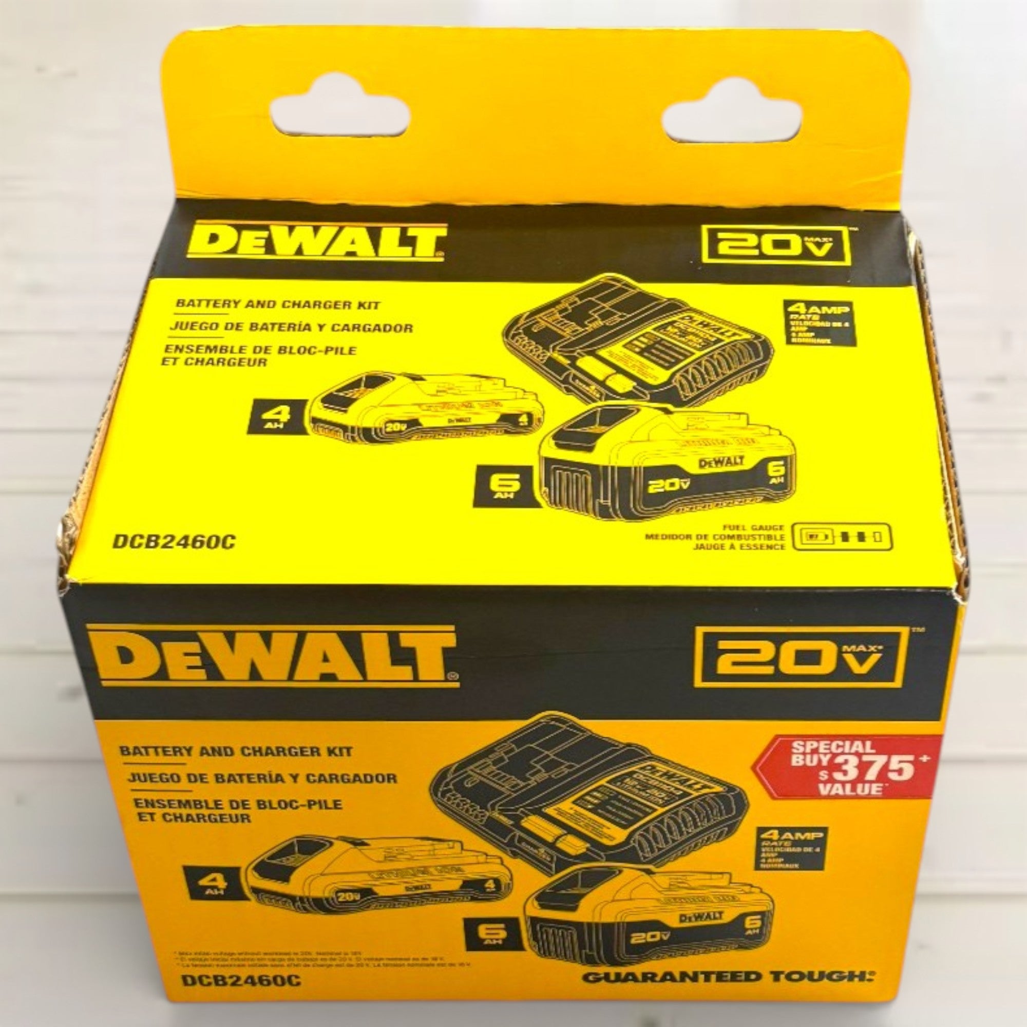 DEWALT (DCB2460C) 20V MAX Lithium-Ion 6.0Ah and 4.0Ah Battery and Charger Starter Kit