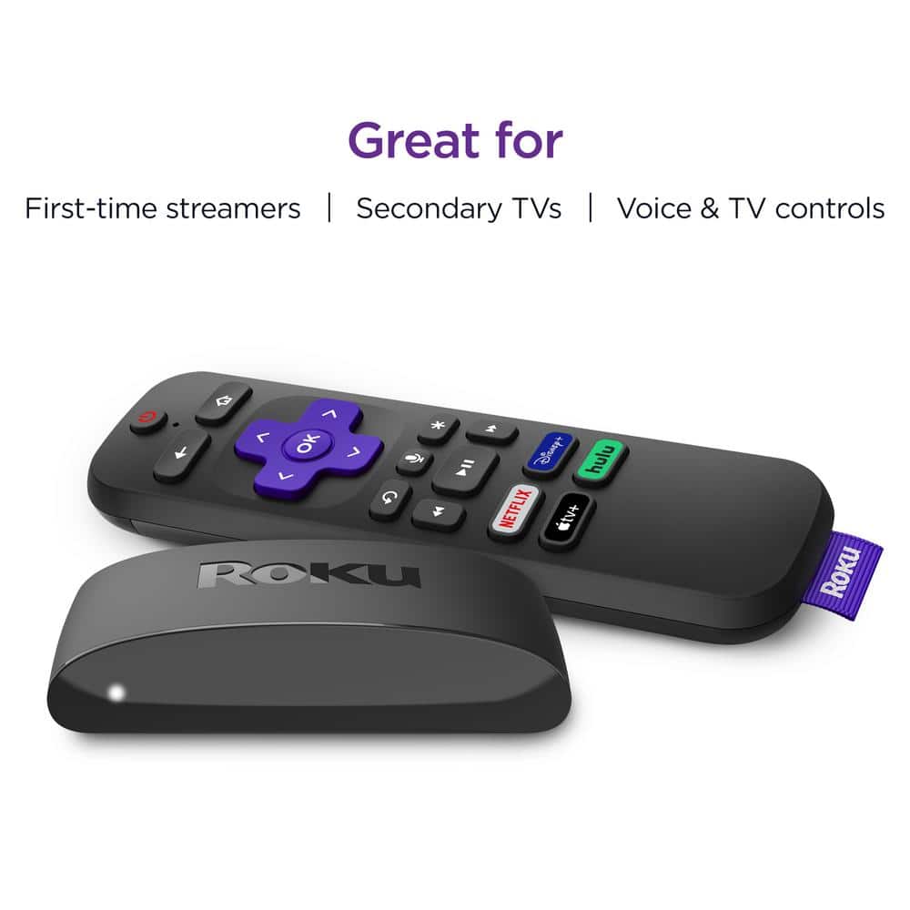 Roku (3941R2) Express 4K+:Streaming Device HD/4K/HDR, Fast Wi-Fi, Voice Remote with TV controls, and Premium HDMI Cable