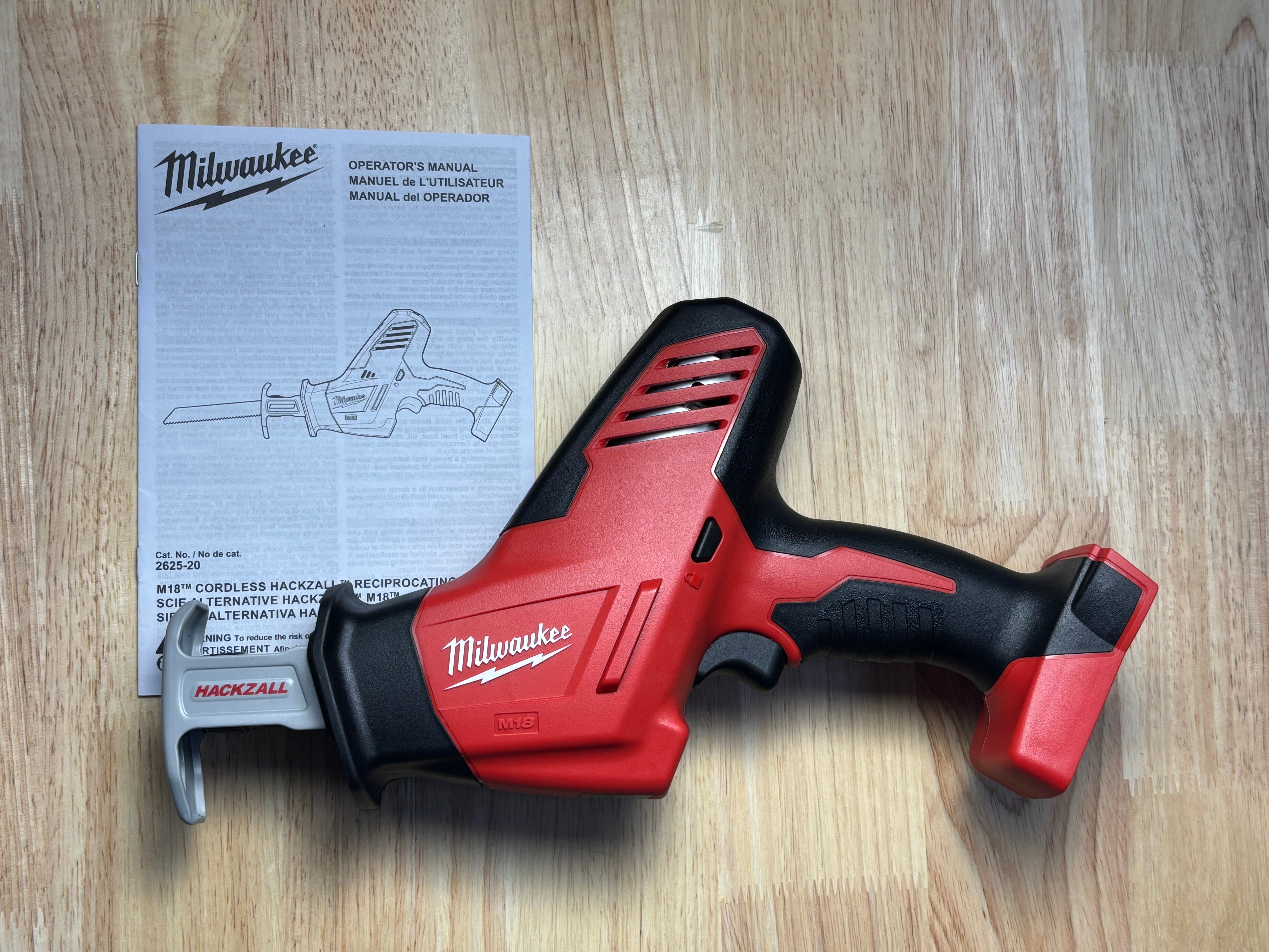 Milwaukee (2625-20) M18 18V Lithium-Ion Cordless HACKZALL Reciprocating Saw - genuine, brand new in secure, non-retail packaging