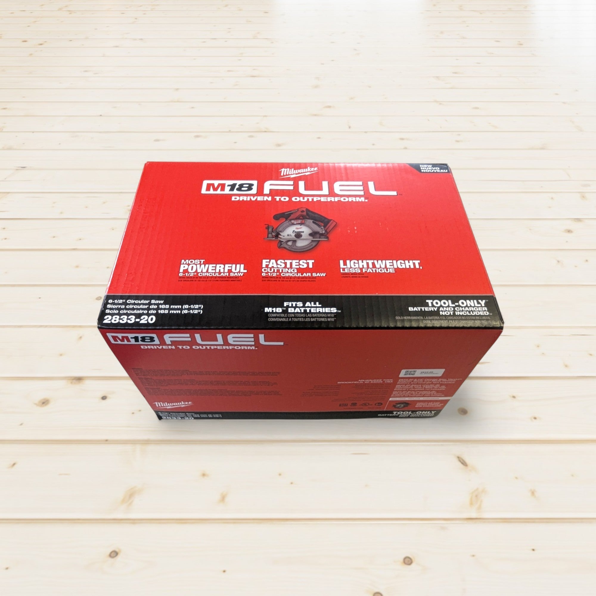 Milwaukee (2833-20) M18 FUEL 18V Lithium-Ion Brushless Cordless 6-1/2 in. Circular Saw (Tool-Only)