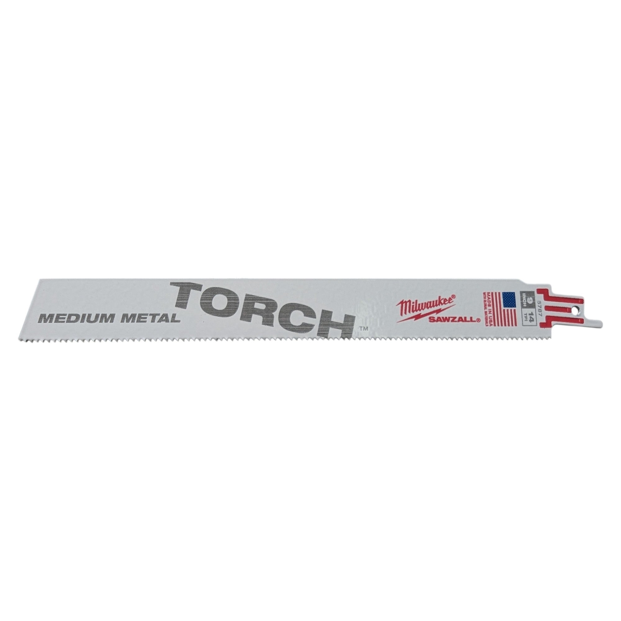 Milwaukee (48-00-5787) 9 in. 14 TPI TORCH Thick Metal Cutting SAWZALL Reciprocating Saw Blades (5-Pack)