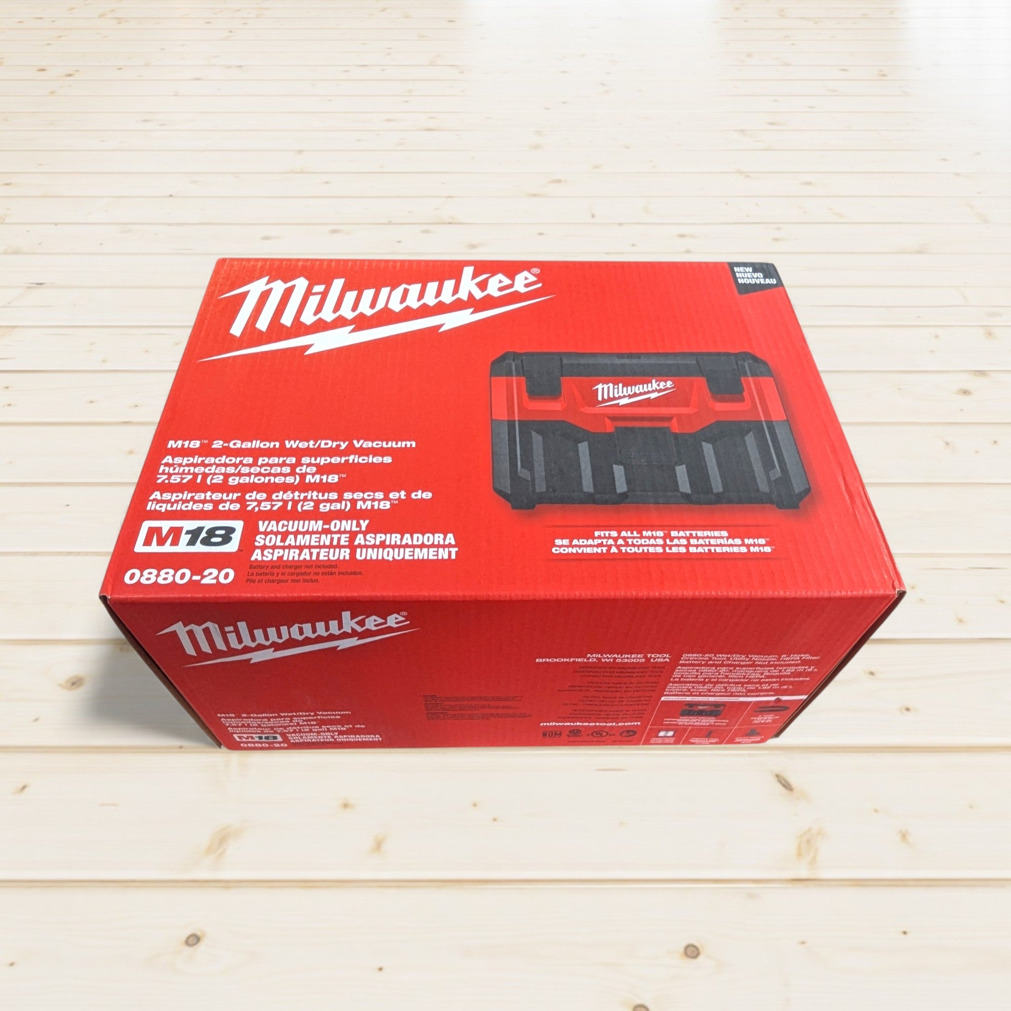 Milwaukee (0880-20) M18 18-Volt 2 Gal. Lithium-Ion Cordless Wet/Dry Vacuum (Vacuum-Only)