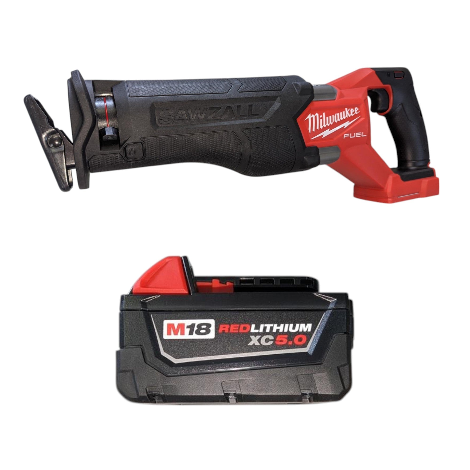 Milwaukee (2821-21) M18 FUEL 18V Lithium-Ion Brushless Cordless SAWZALL Reciprocating Saw Kit W/one 5.0 Ah Batteries, Charger and Case