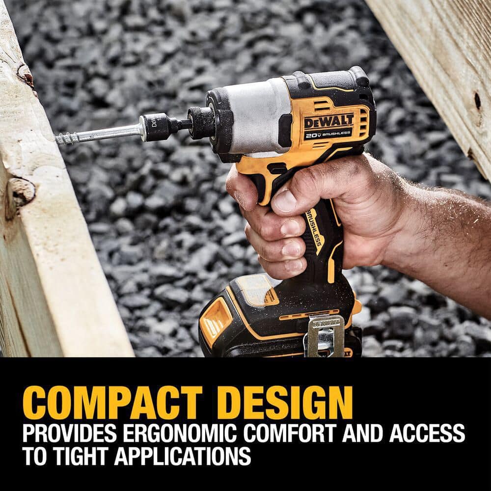 DEWALT (DCK228E2) 20V MAX Lithium-Ion 2-Tool Cordless Brushless Combo Kit with (2) Powerstack 1. 7Ah Batteries and Charger