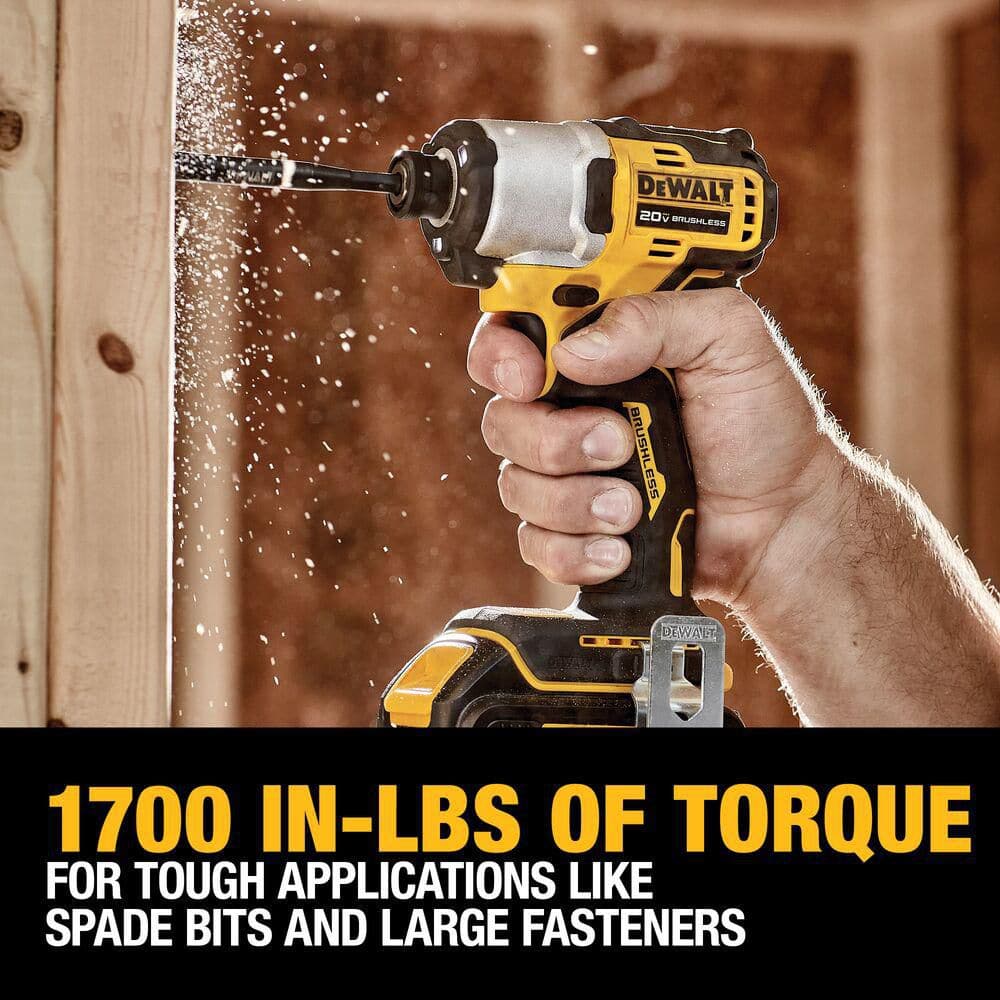 DEWALT (DCK228E2) 20V MAX Lithium-Ion 2-Tool Cordless Brushless Combo Kit with (2) Powerstack 1. 7Ah Batteries and Charger