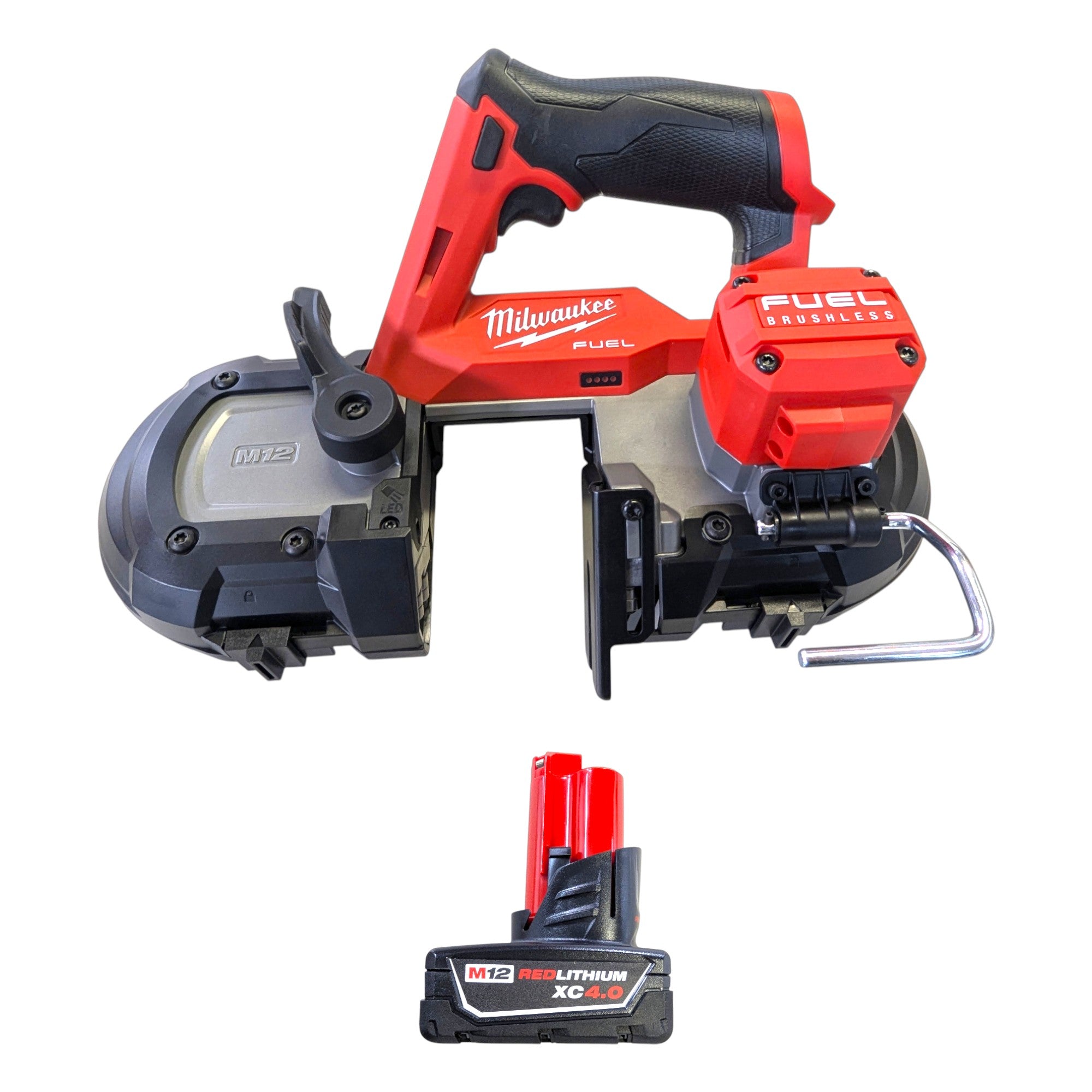 Milwaukee (2529-21XC) M12 FUEL 12V Lithium-Ion Cordless Compact Band Saw XC Kit with One 4.0 Ah Battery, Charger and Bag