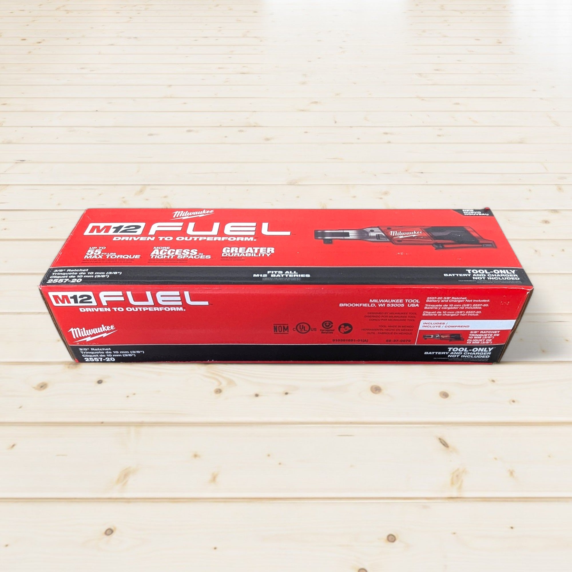 Milwaukee (2557-20) M12 FUEL 12V Lithium-Ion Brushless Cordless 3/8 in. Ratchet (Tool-Only)