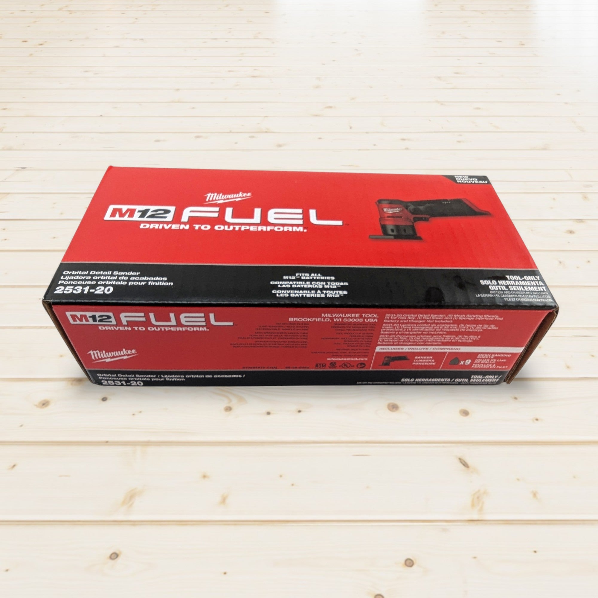 Milwaukee (2531-20) M12 FUEL 12-Volt Lithium-Ion Brushless Cordless Orbital Detail Sander (Tool-Only)