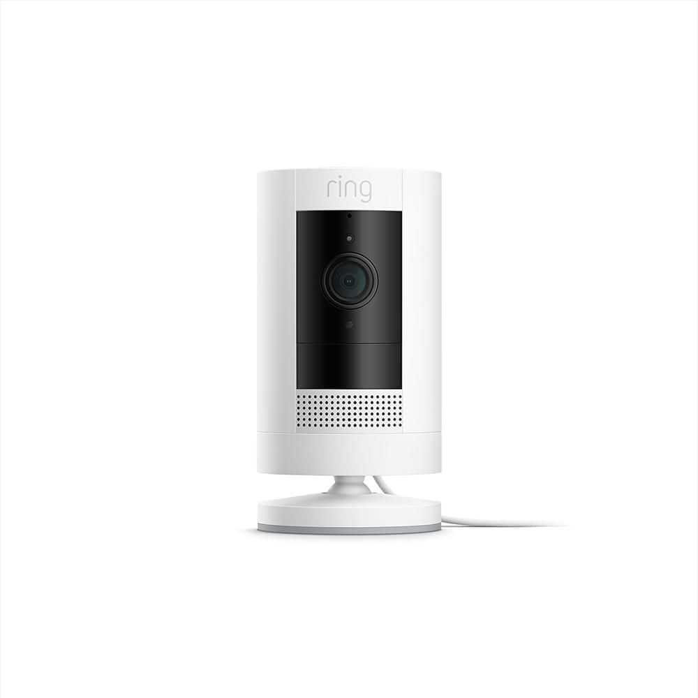 Ring (B0C5QRYBJB) Stick Up Cam Plug-In - Indoor/Outdoor Smart Security Camera with Two-Way Talk, Color Night Vision, Live View, White