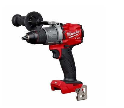 Milwaukee® M18 FUEL hammer drill with side handle attachment in red and black
