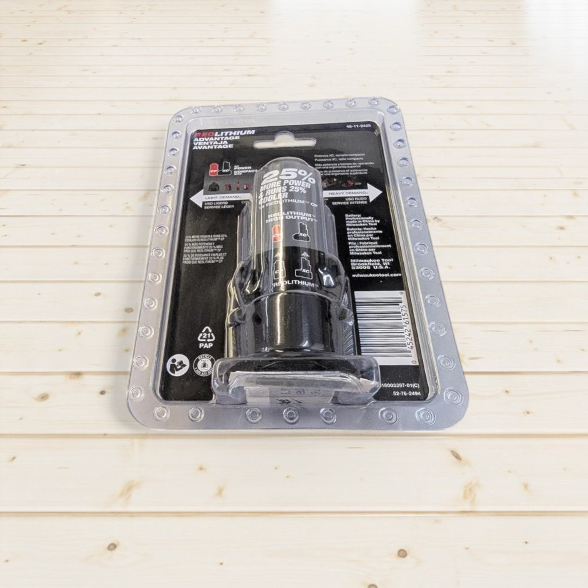 Milwaukee (48-11-2425) M12 12V Lithium-Ion CP High Output 2.5 Ah Battery Pack