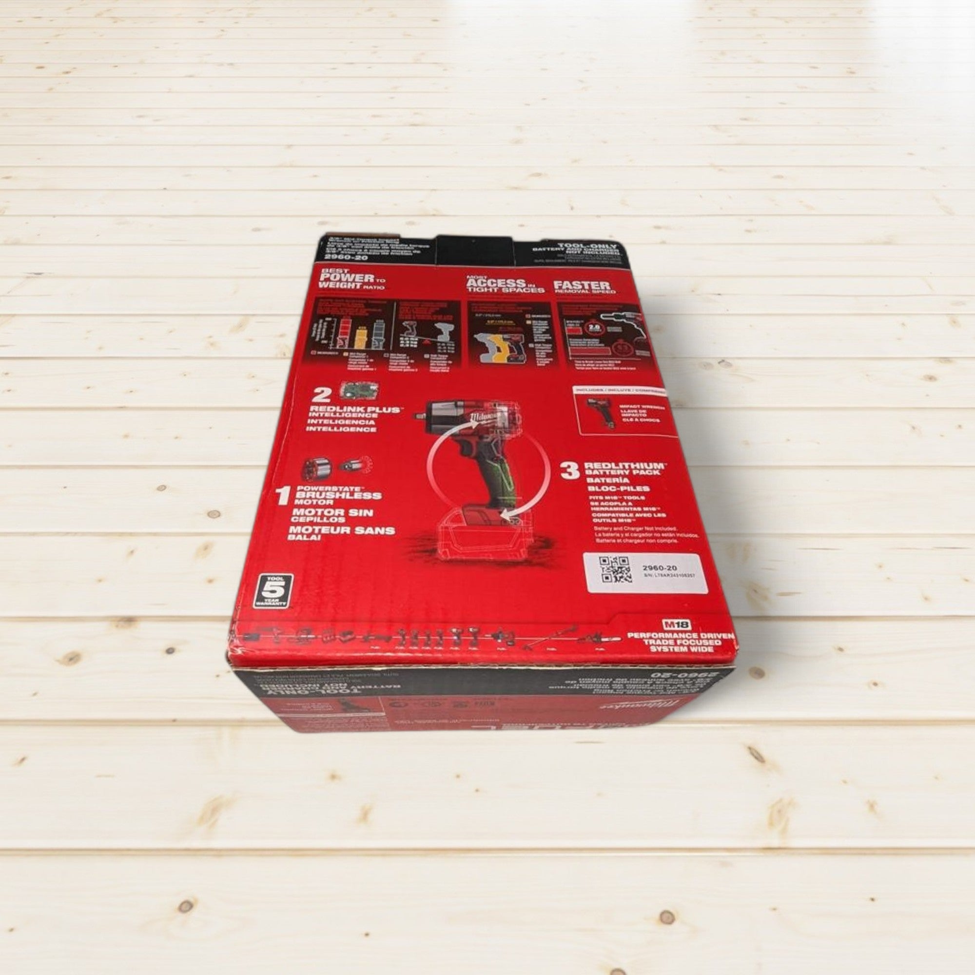 Milwaukee (2960-20) M18 FUEL GEN-2 18V Lithium-Ion Mid Torque Brushless Cordless 3/8 in. Impact Wrench with Friction Ring (Tool-Only)