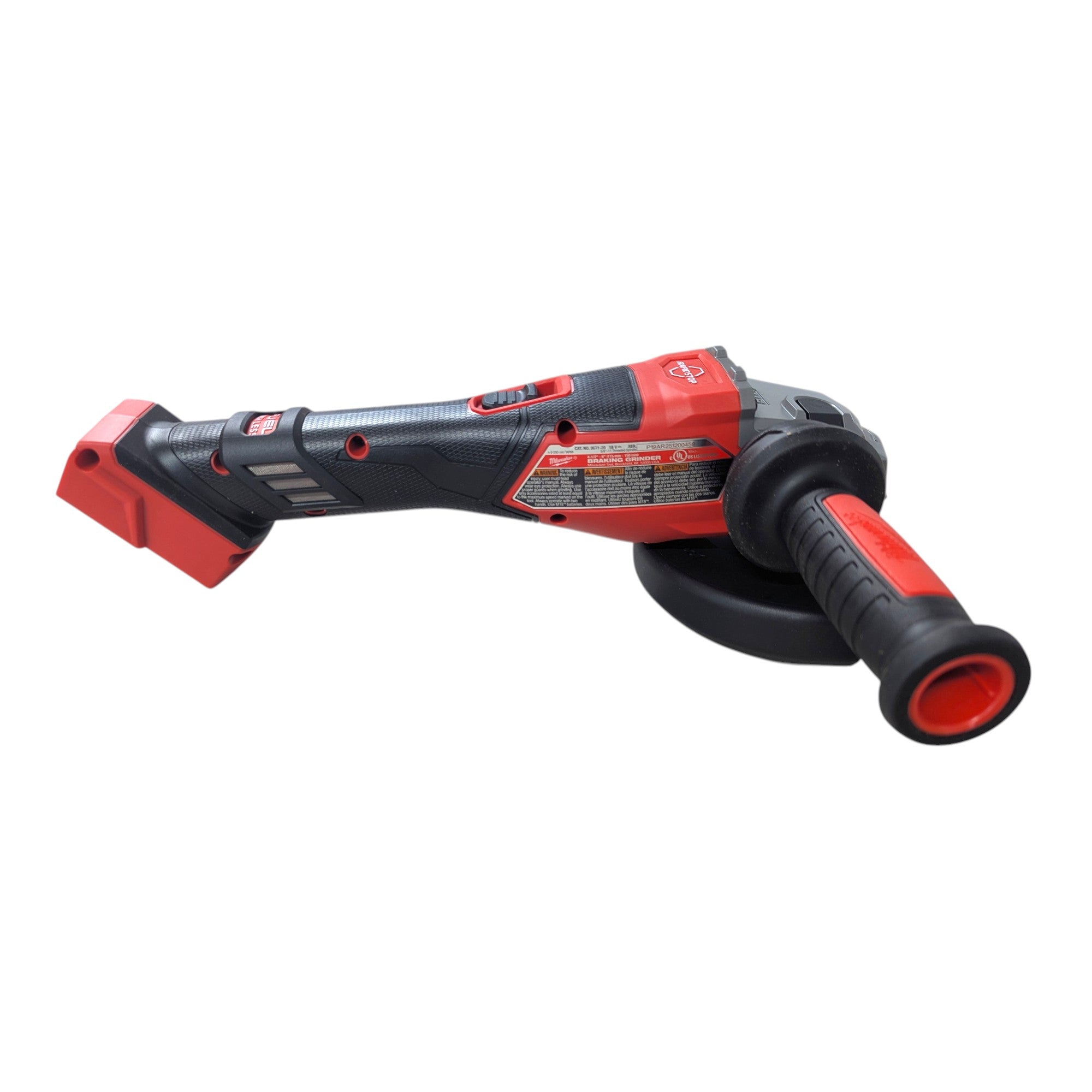 Milwaukee (3671-20) M18 FUEL 18V Lithium-Ion Brushless Cordless 4-1/2 in./6 in. Braking Grinder with Slide Switch (Tool-Only)