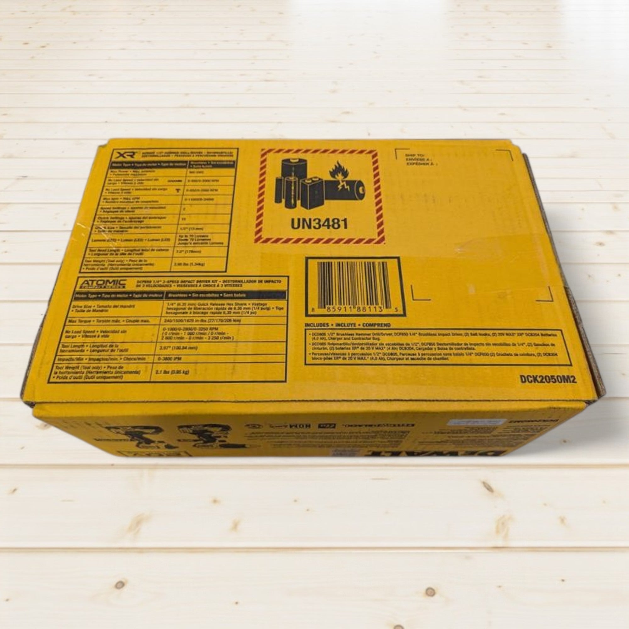 DEWALT (DCK2050M2) 20V MAX XR Hammer Drill and ATOMIC Impact Driver 2 Tool Cordless Combo Kit with (2) 4.0Ah Batteries, Charger, and Bag